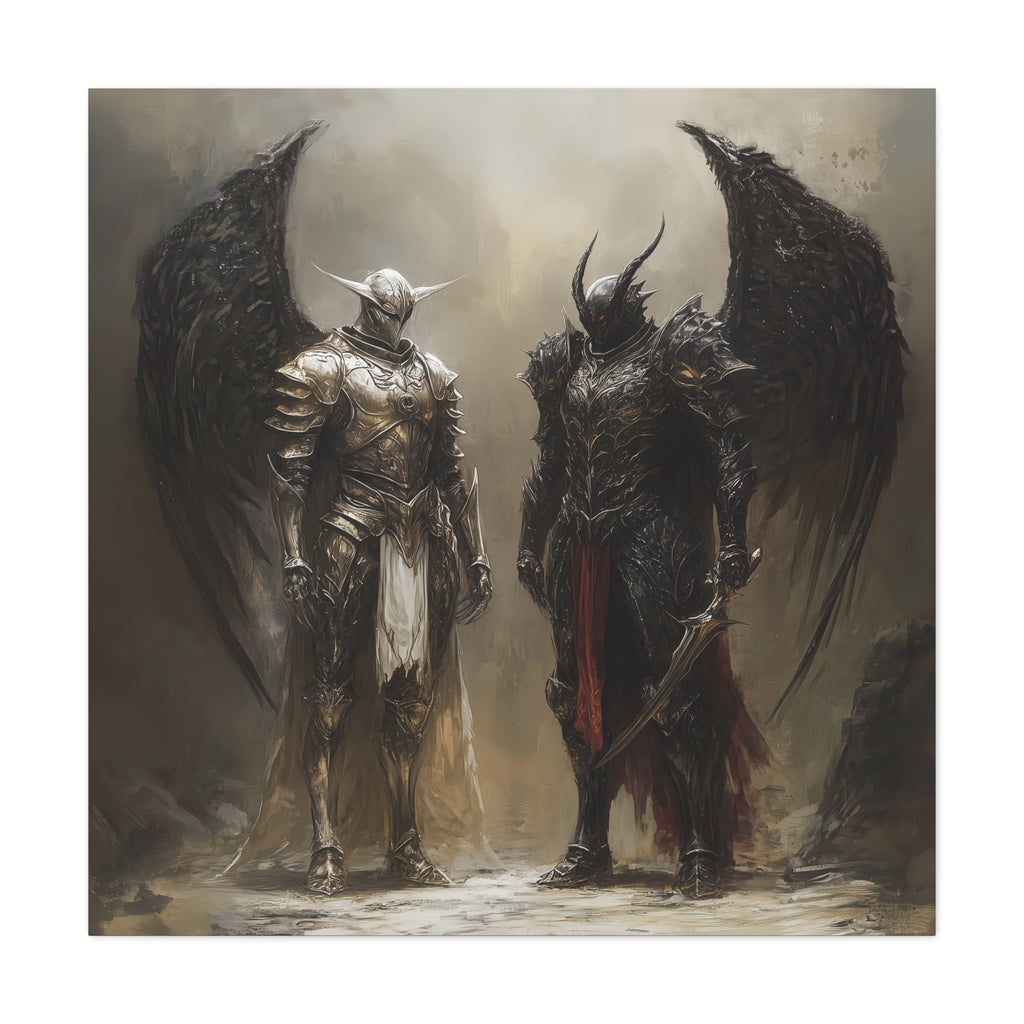 Epic Fantasy Wall Art Canvas - Stretched Matte Print of Winged Warriors