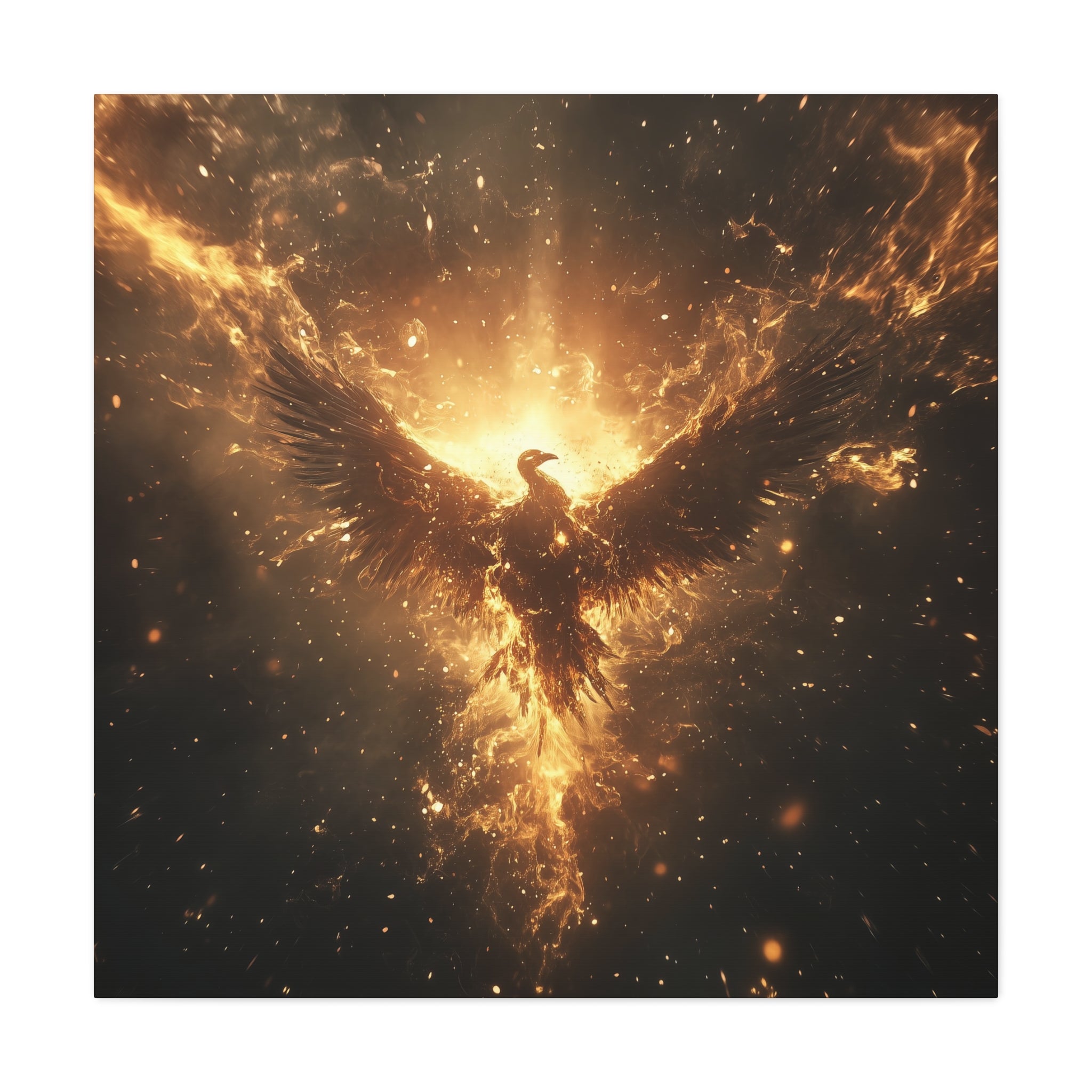 Ethereal Phoenix Canvas Art Print, Fantasy Decor, Wall Art, Gift for Friends, Home Decor, Inspirational Artwork