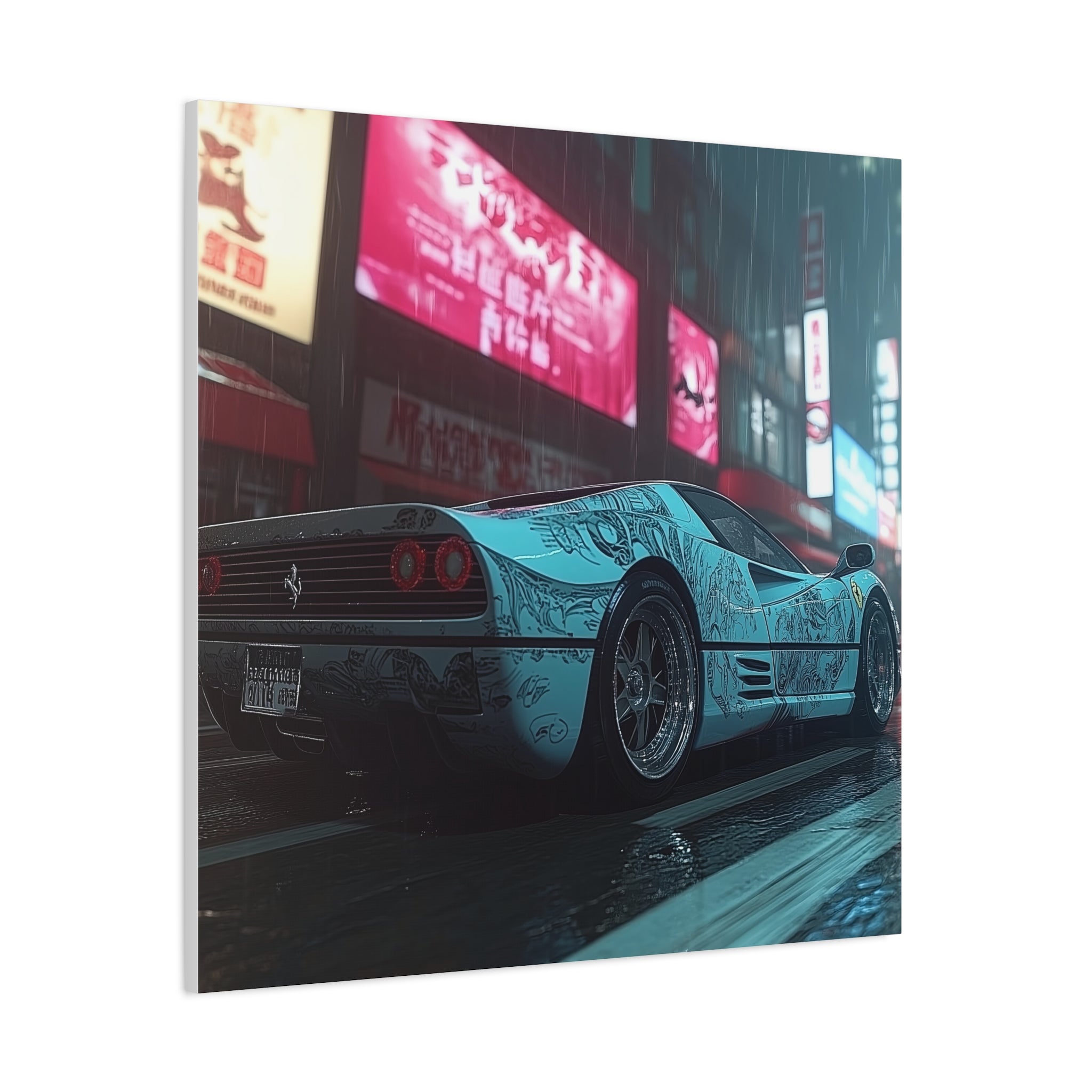 Ferrari F50 With Black On White Wrap - Stunning Matte Finish for Automotive Enthusiasts