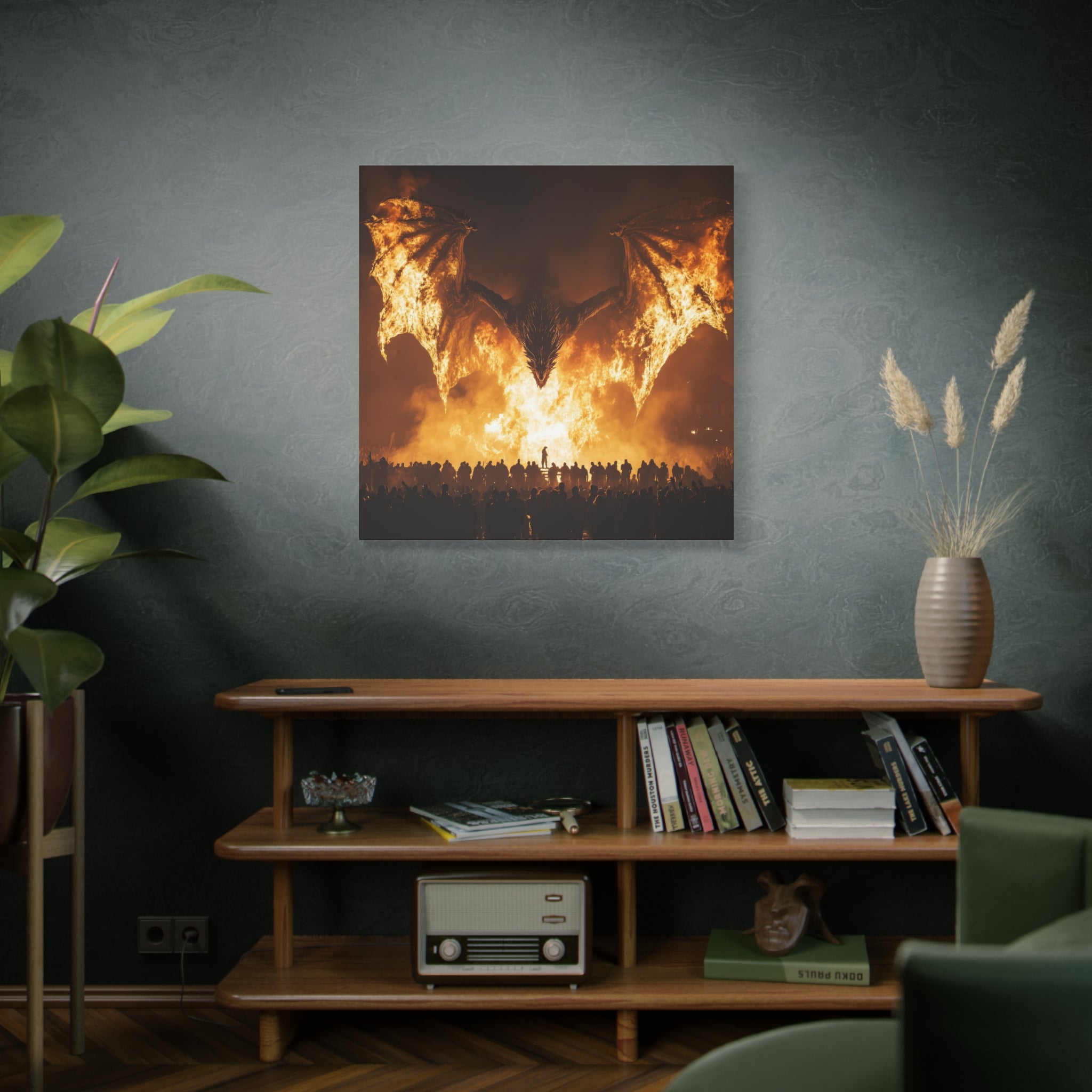 Fire-Breathing Dragon Canvas Art - Sacrifice