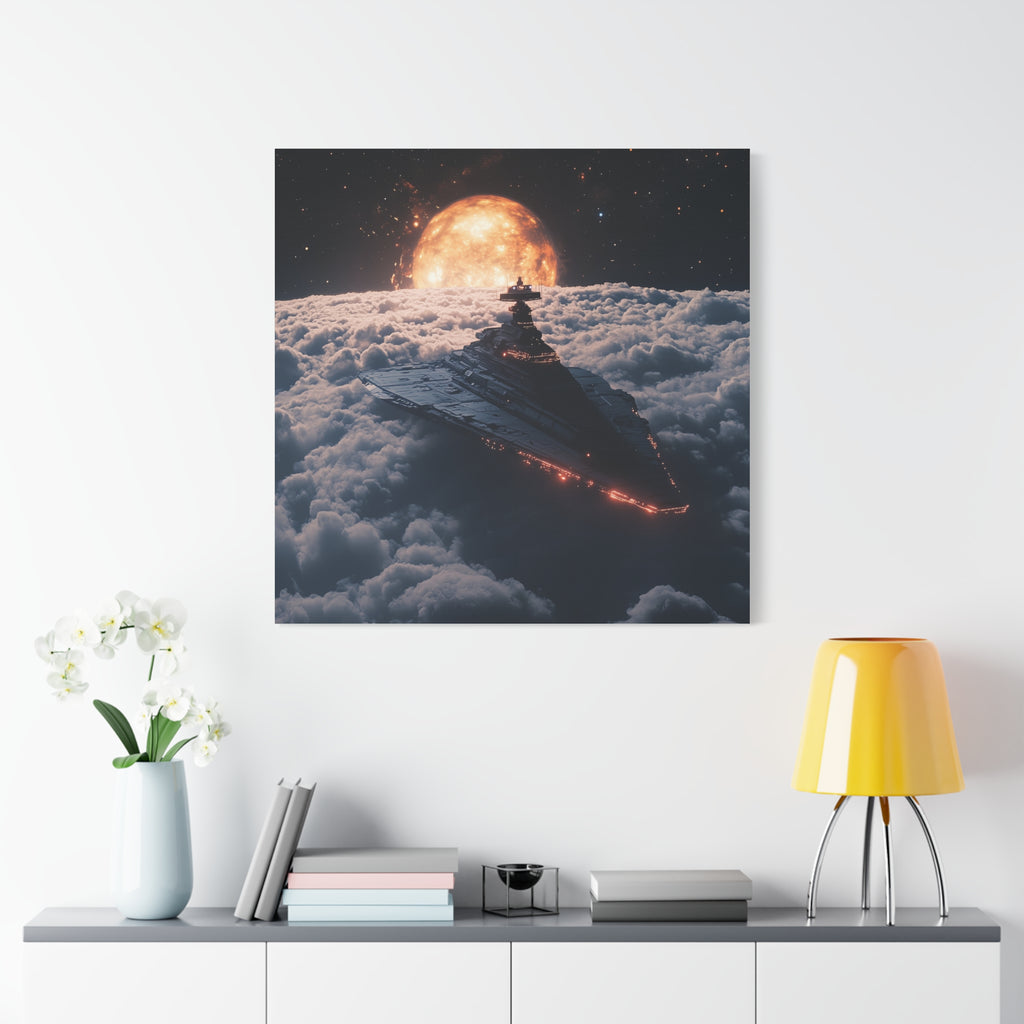 Cosmic Starship Wall Art – Sci-Fi Canvas Print for Space Lovers