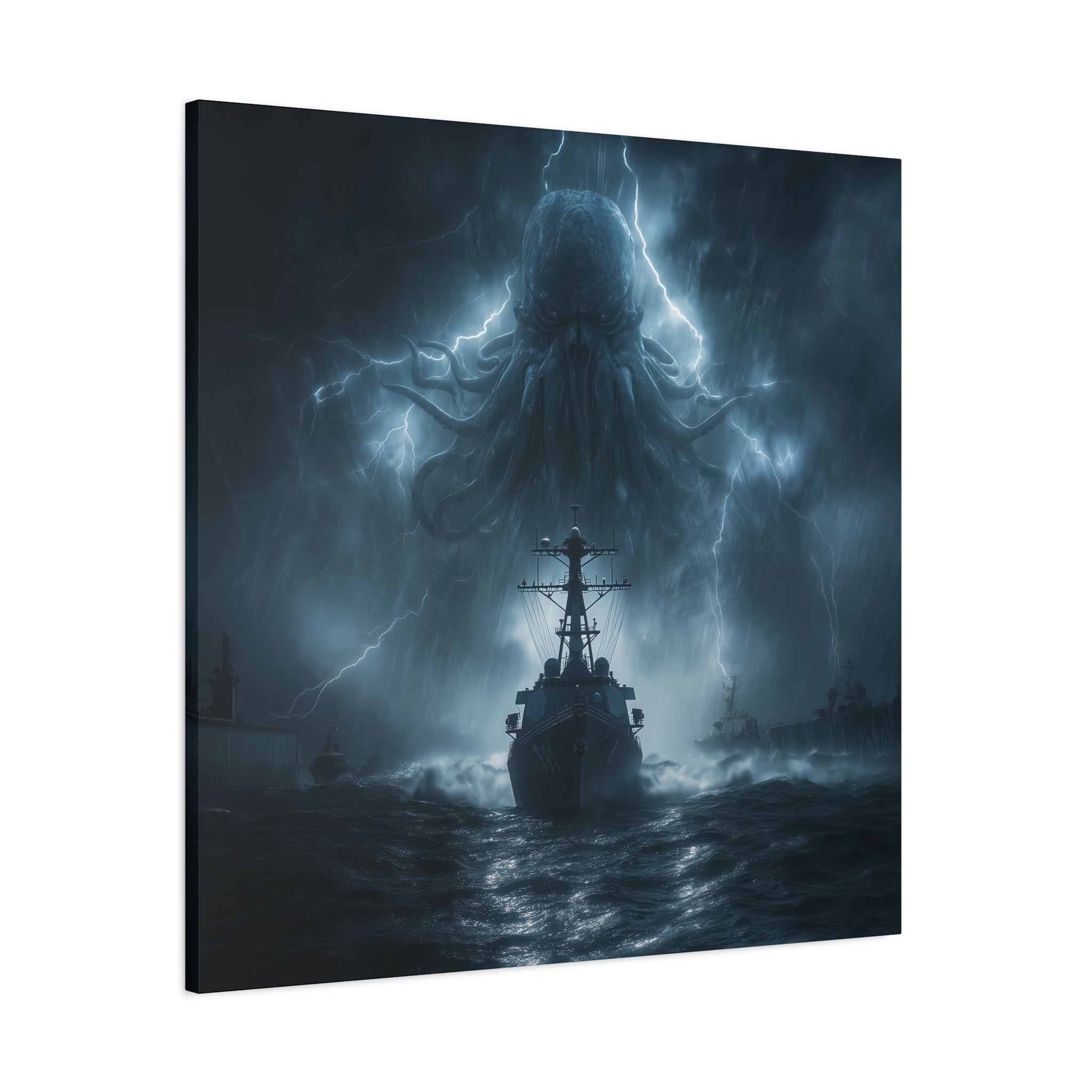 Cthulhu Storm Canvas Art - Dark Fantasy Wall Decor