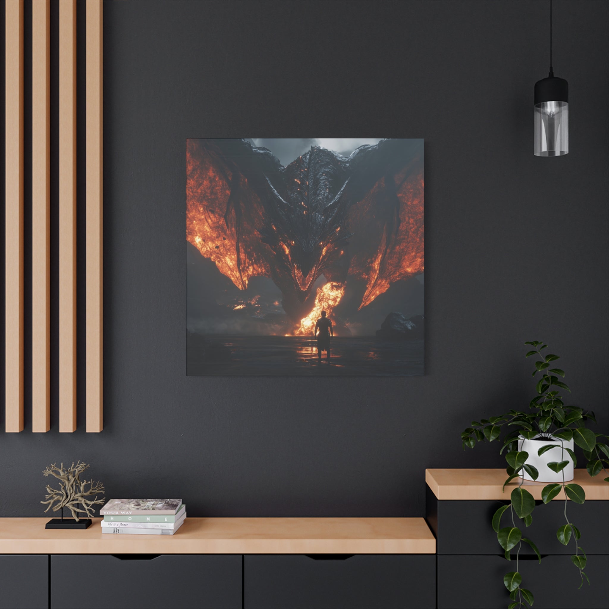 Epic Dragon Canvas Wall Art - Boss Battle
