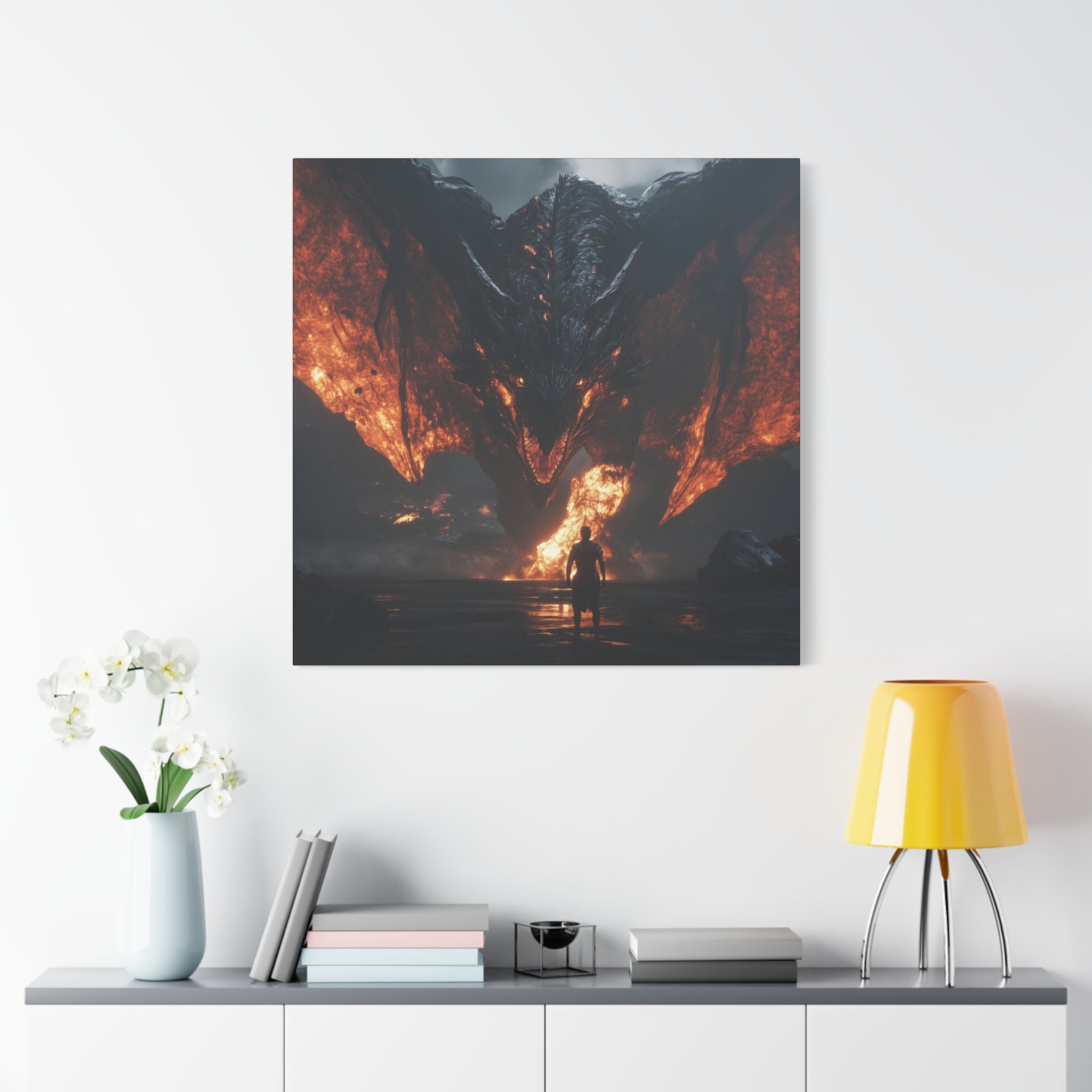 Epic Dragon Canvas Wall Art - Boss Battle