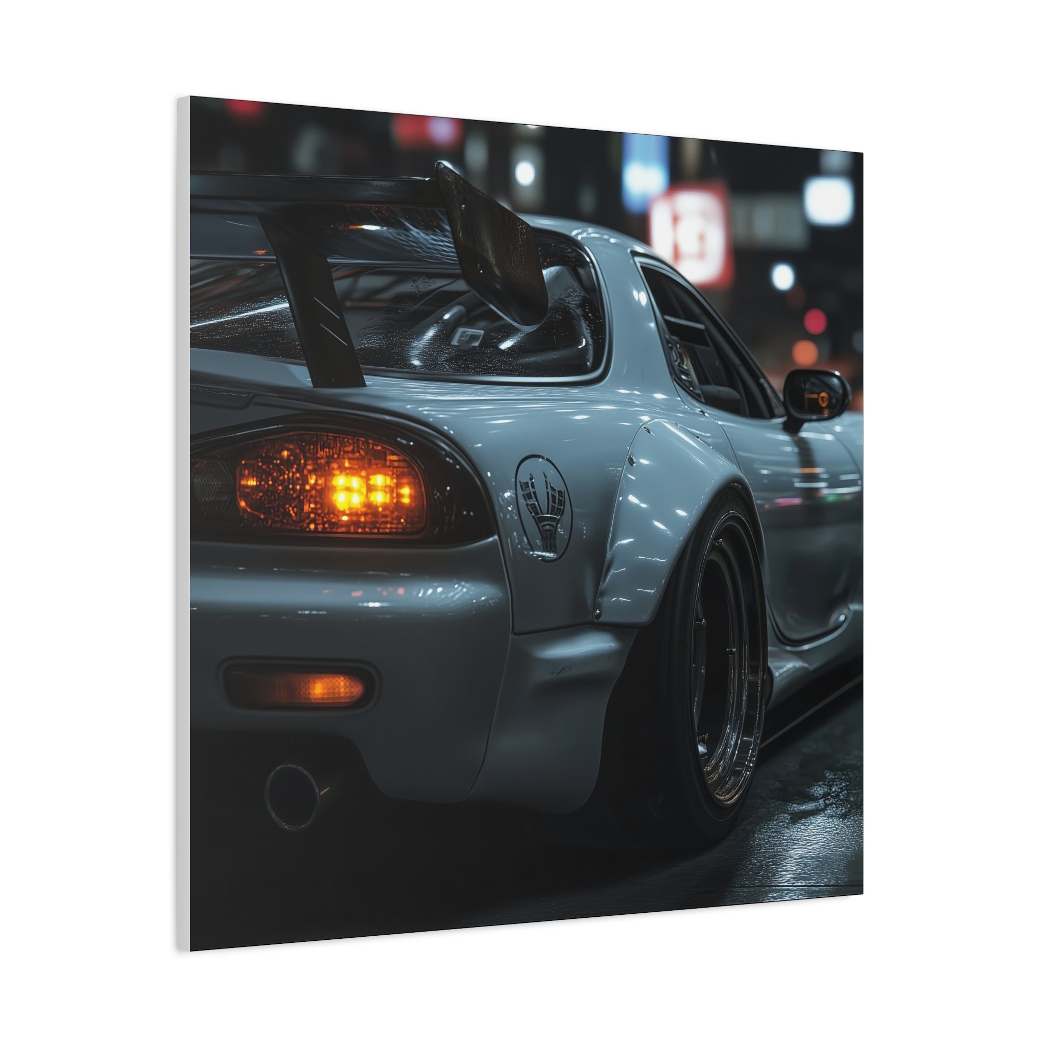 Mazda RX7 Driving Through Tokyo - Modern Decor for Car Enthusiasts