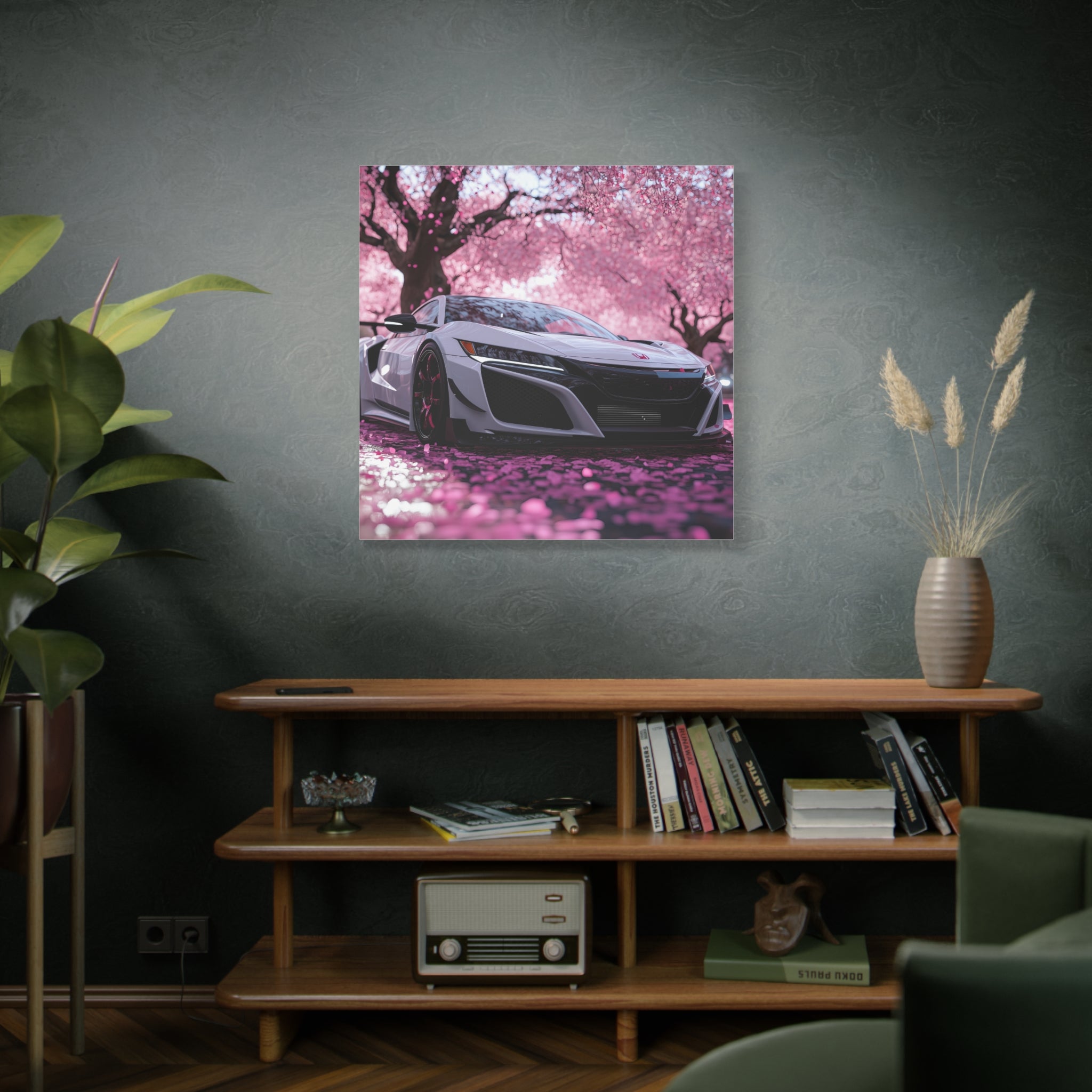 Honda NSX Type R in a Pink Cherry Blossom Field