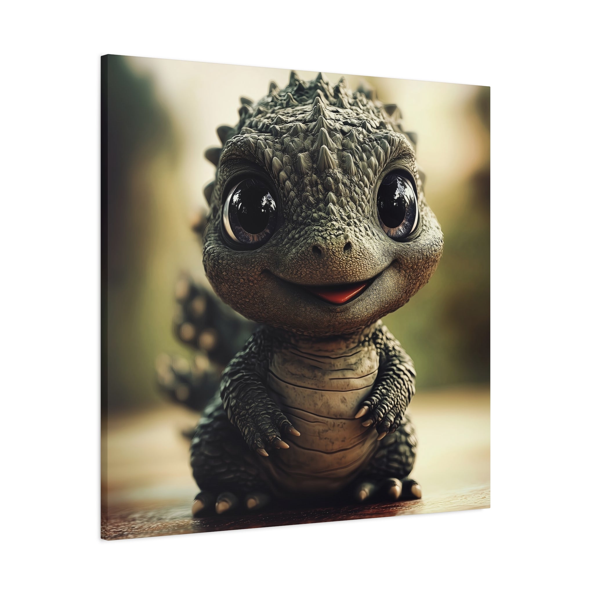 Cute Baby Godzilla canvas Print