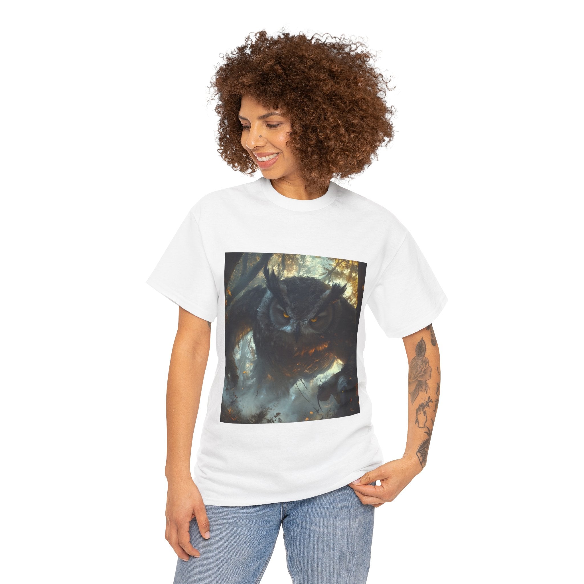 Mystical Owlbear T-Shirt | Unisex Heavy Cotton Tee