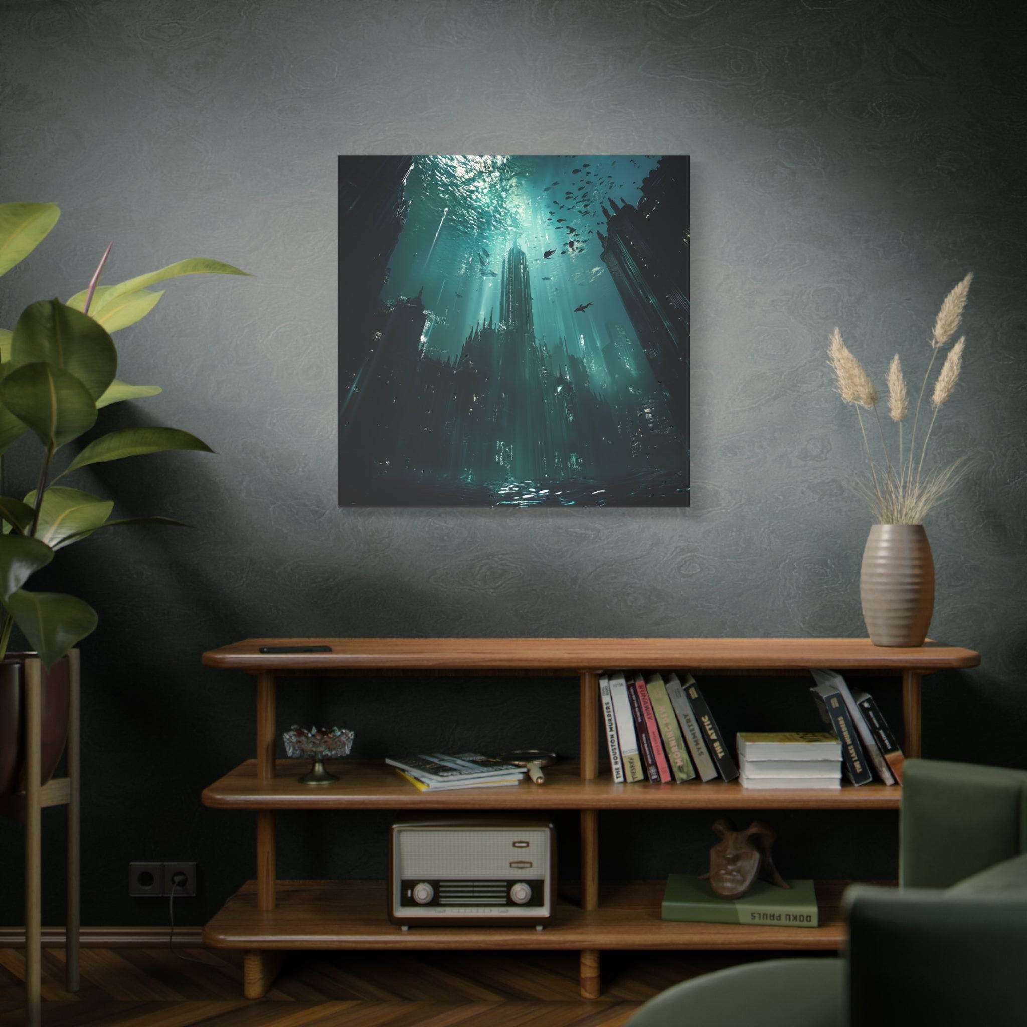 Mystical Underwater City Canvas Art - Rapture Re-imagined