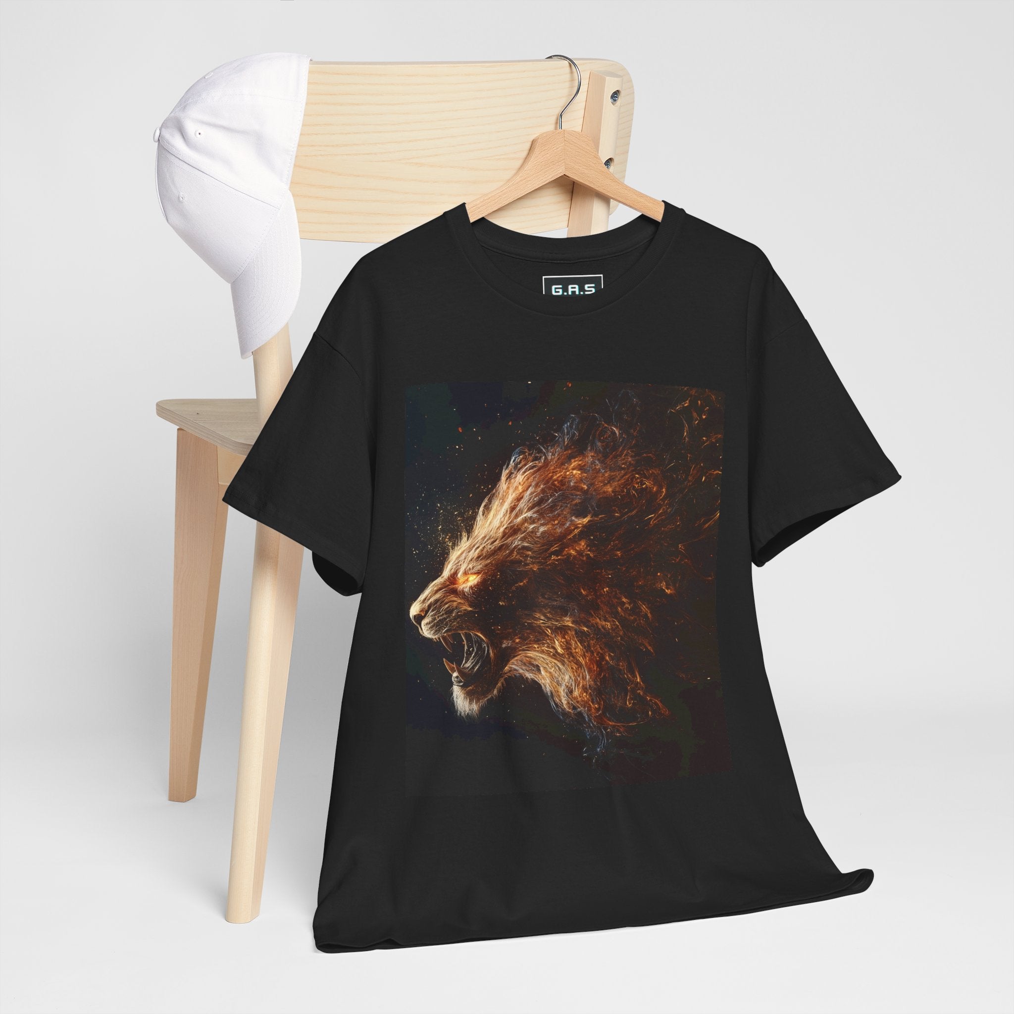 Majestic Fire Lion Graphic Tee