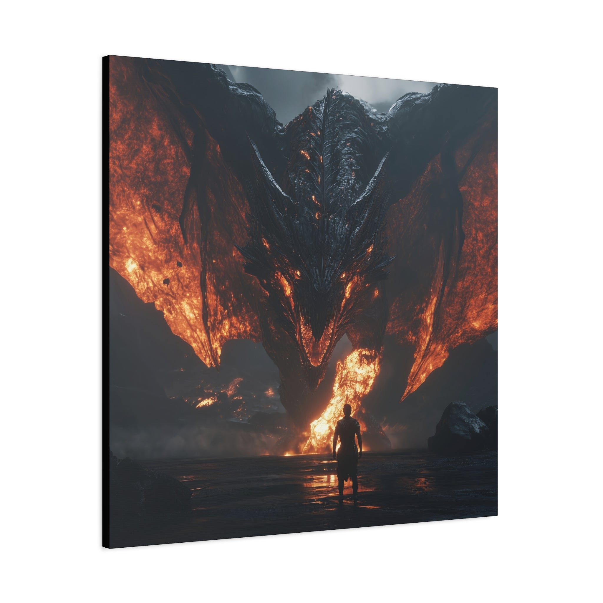 Epic Dragon Canvas Wall Art - Boss Battle