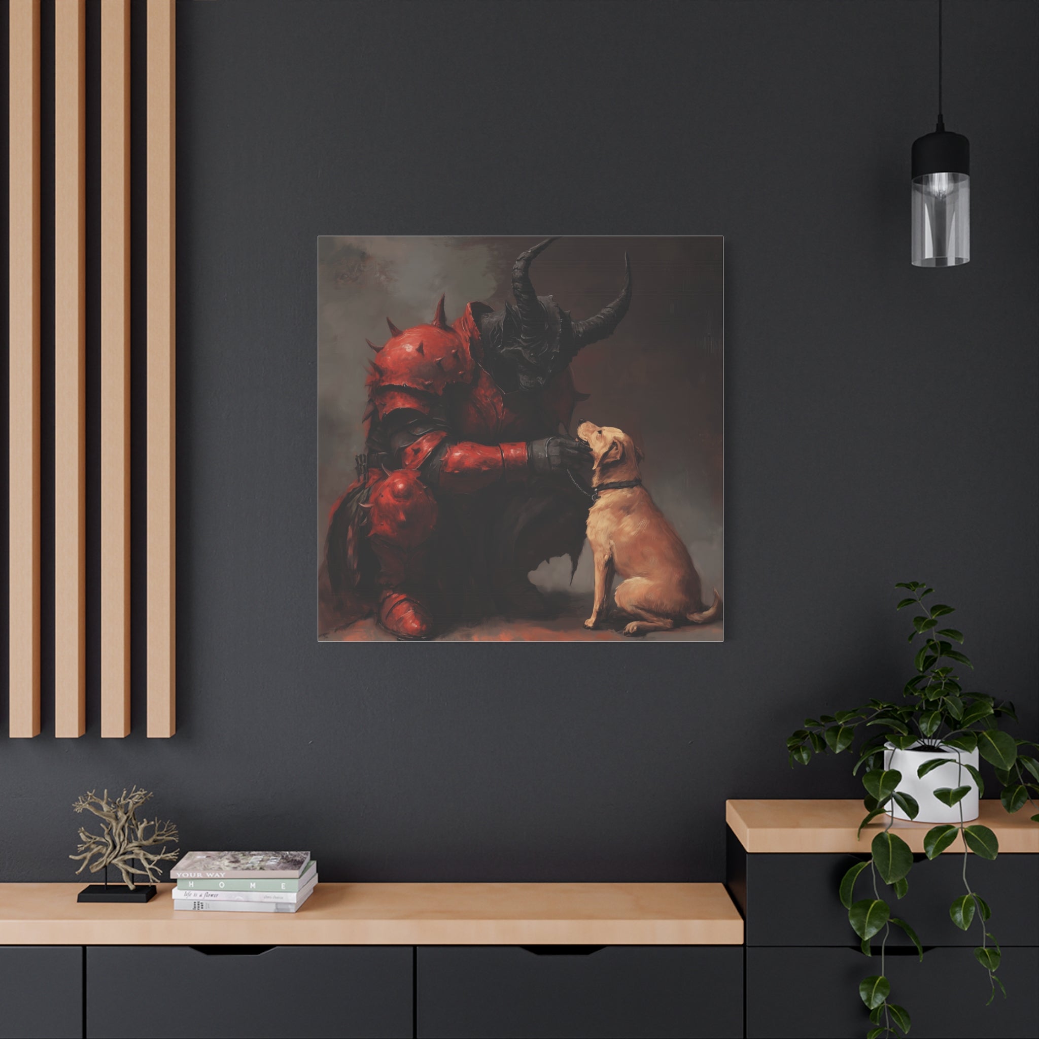 Epic Bond Canvas Wall Art - Demon & Dog Design