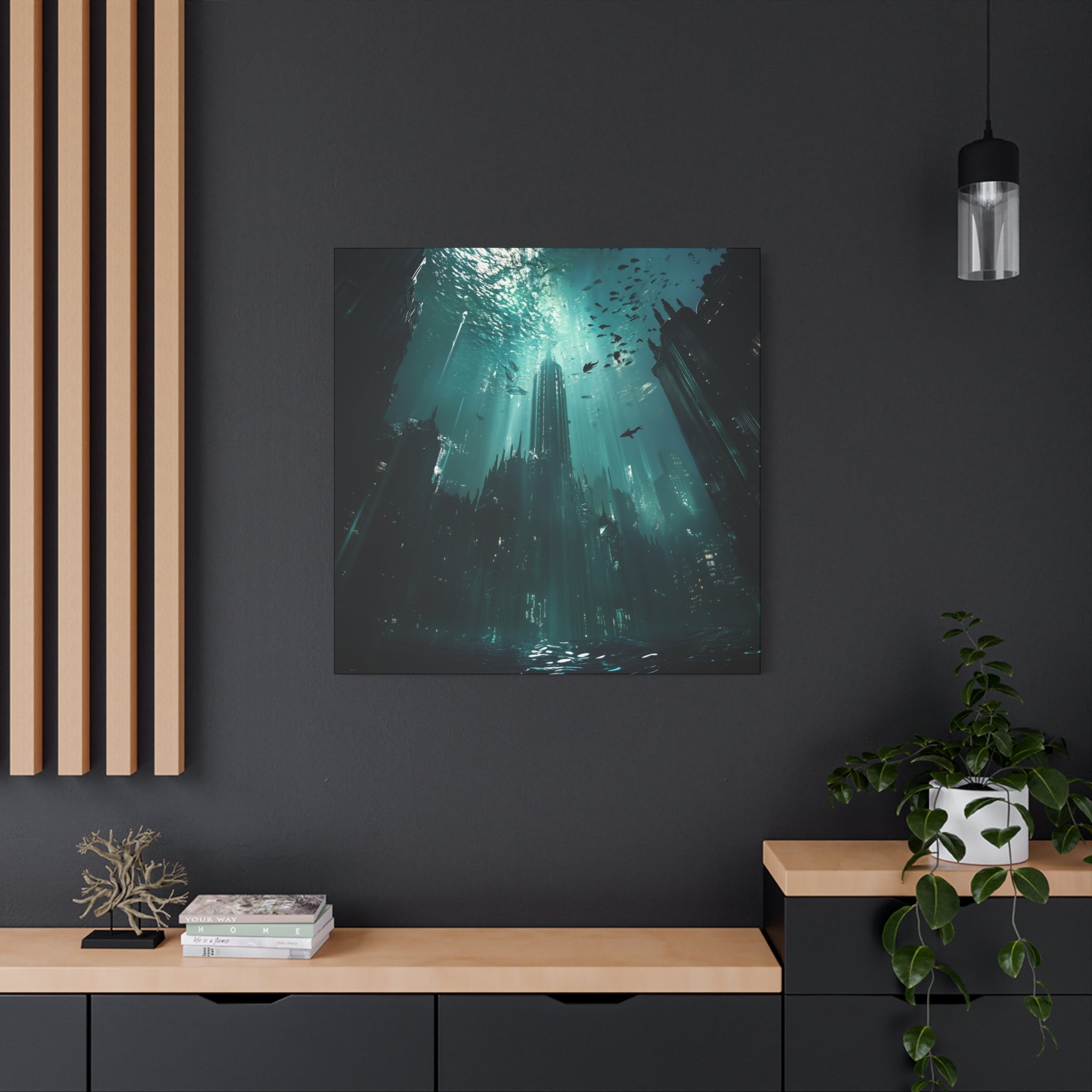 Mystical Underwater City Canvas Art - Rapture Re-imagined