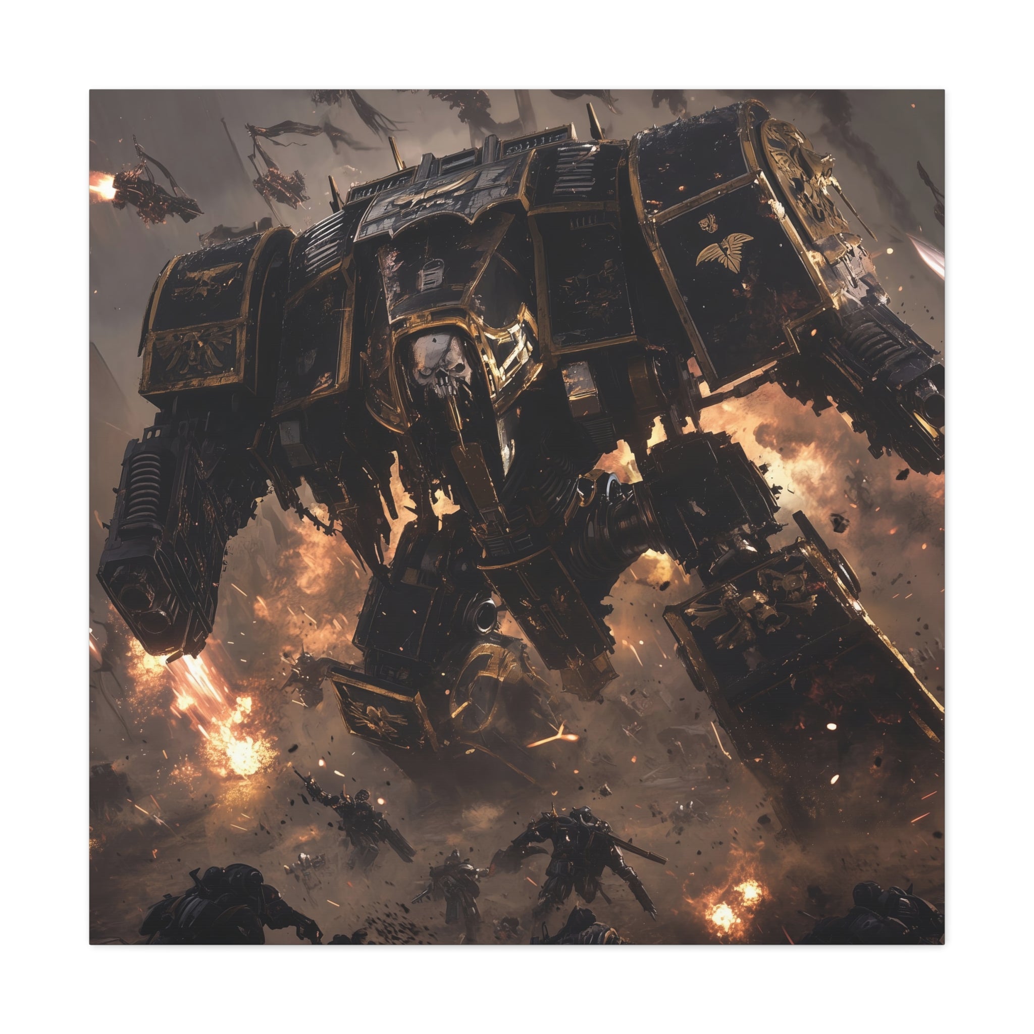 Warhammer 40K Wall Art Canvas – Sci-Fi Battle Scene