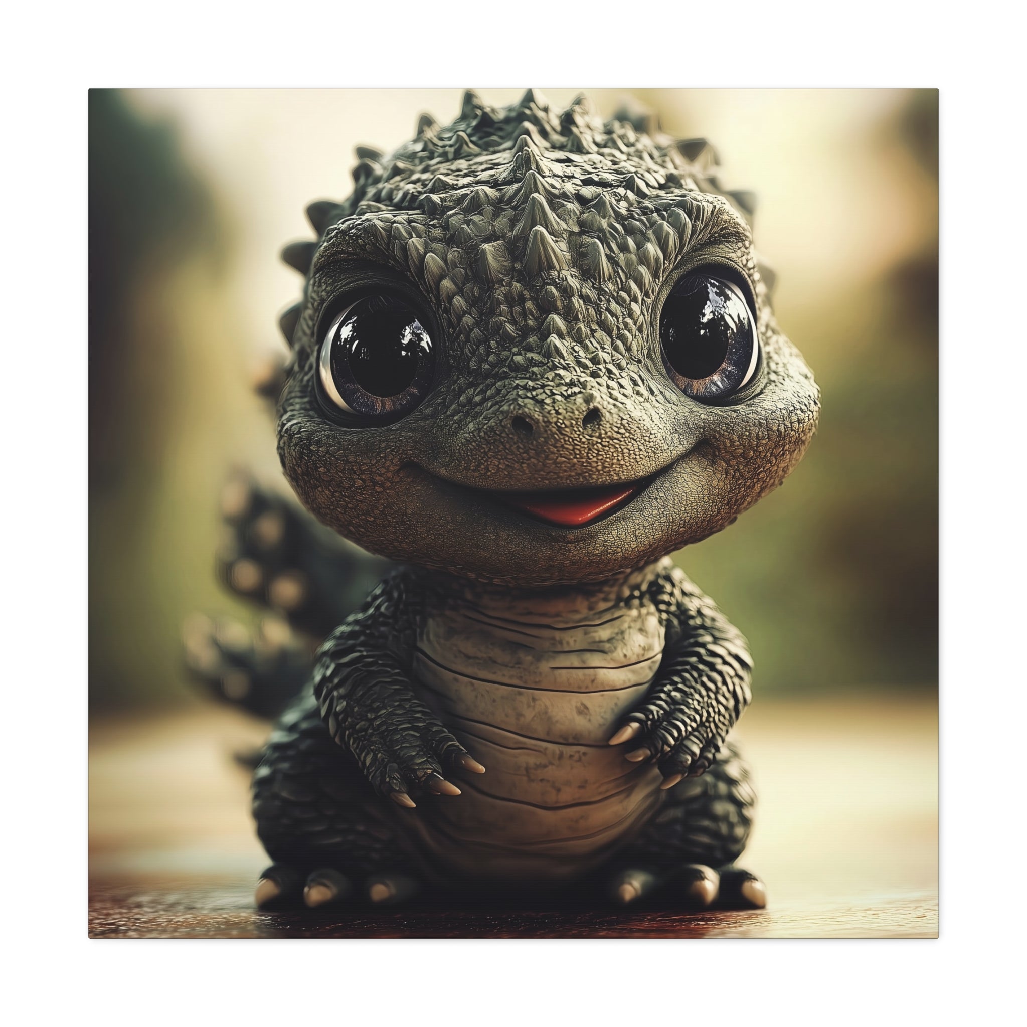 Cute Baby Godzilla canvas Print