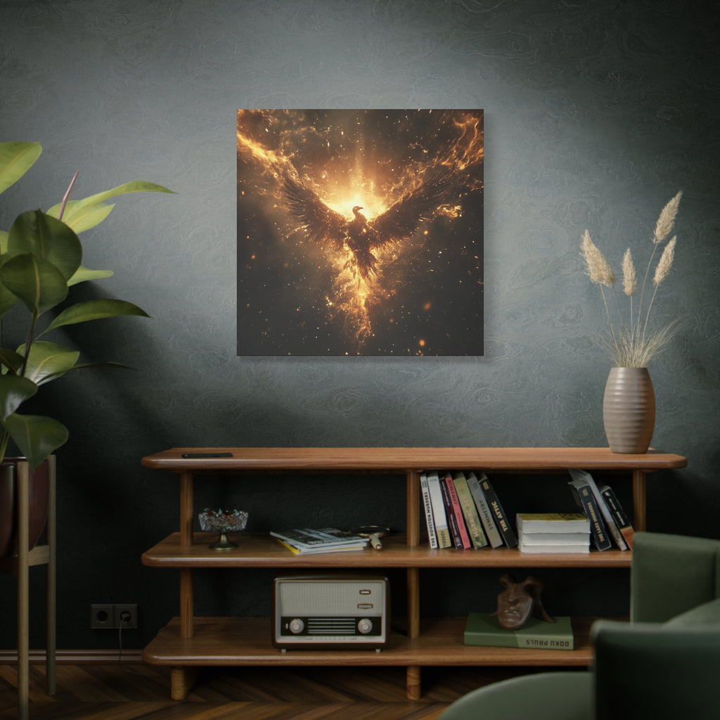 Ethereal Phoenix Canvas Art Print, Fantasy Decor, Wall Art, Gift for Friends, Home Decor, Inspirational Artwork