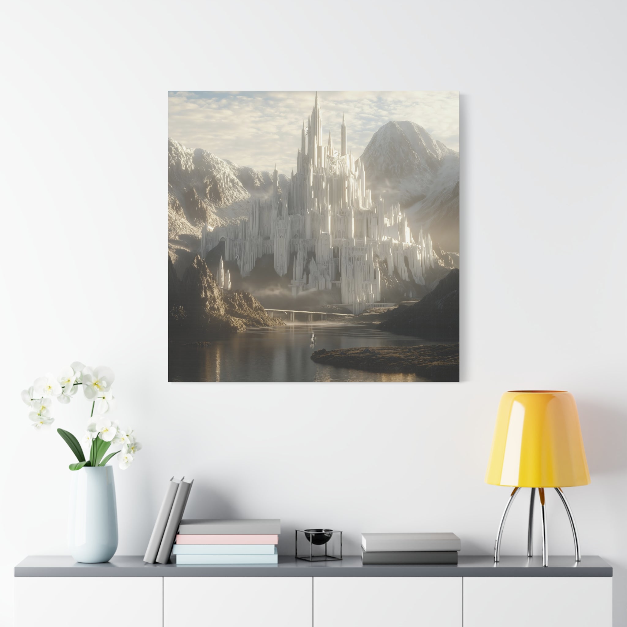 The White City Fantasy Landscape Canvas Wall Art