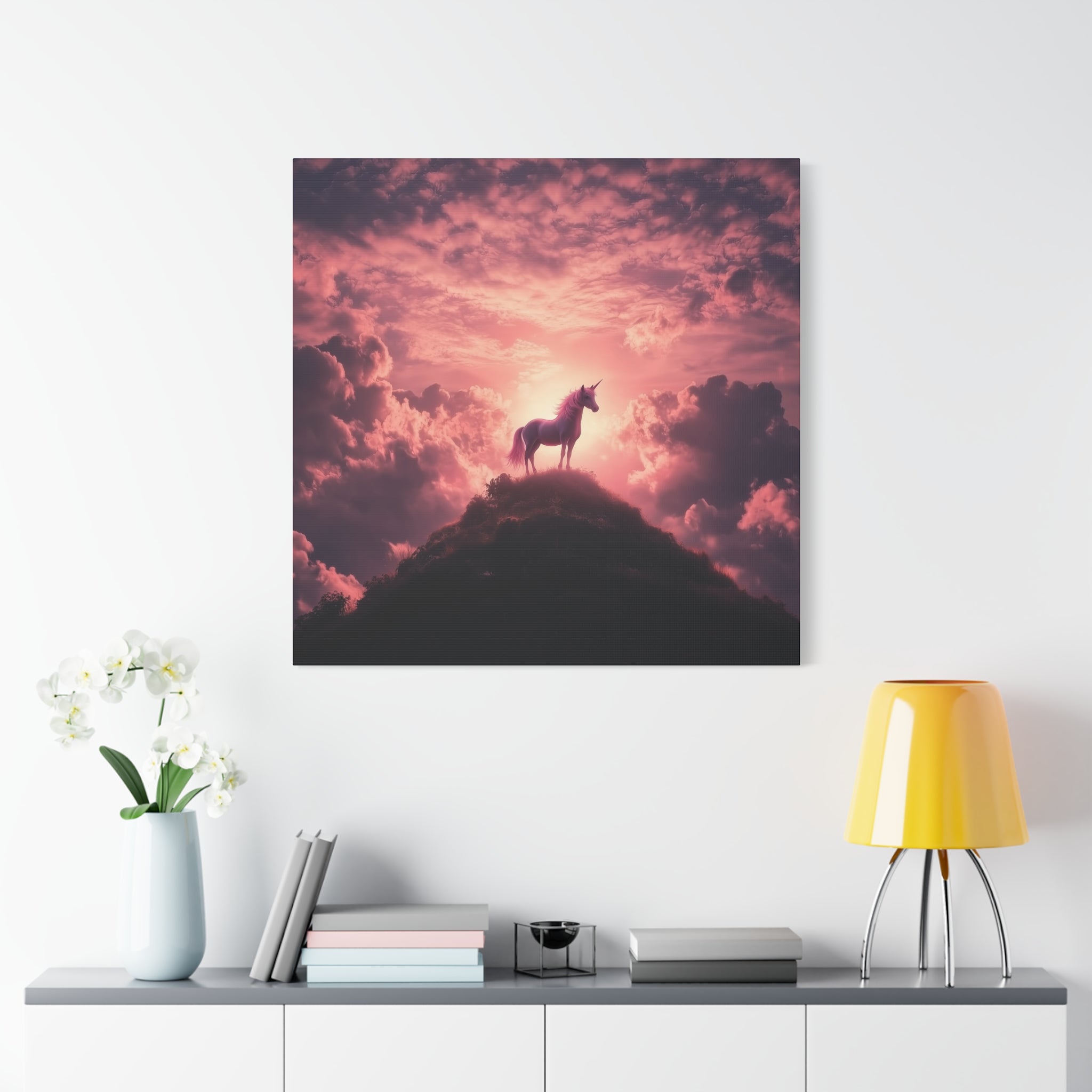Magical Unicorn Canvas Art, Whimsical Wall Decor, Enchanted Home Accent, Fantasy Gift, Inspirational Decoration