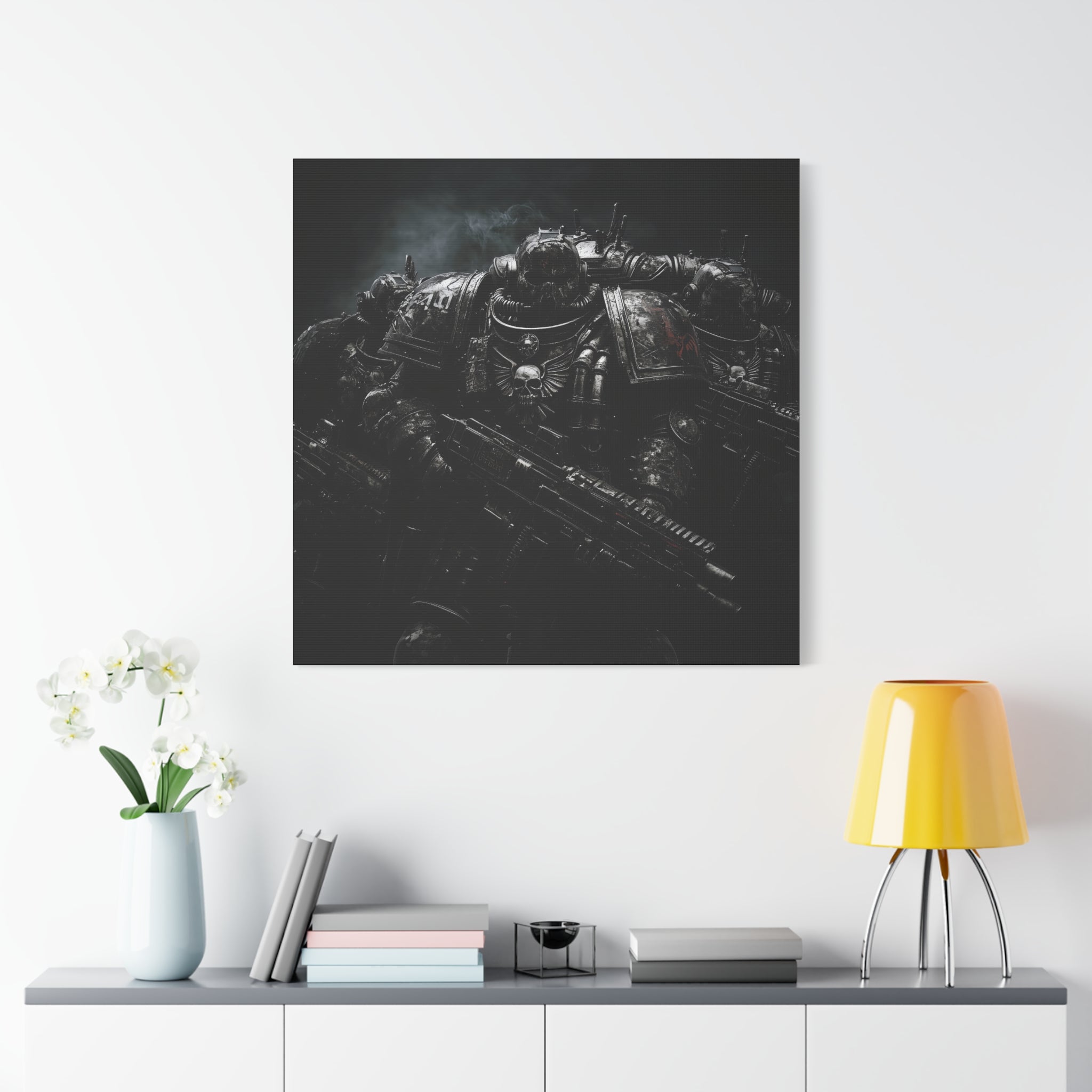 Dark Fantasy Art Canvas Print - Warhammer 40k Inspired Decor