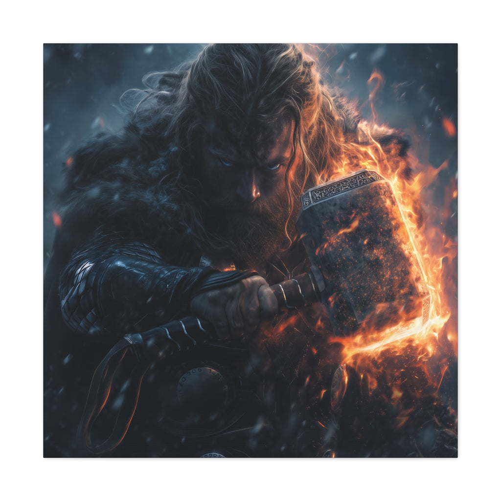 Norse God Thor Canvas Wall Decor