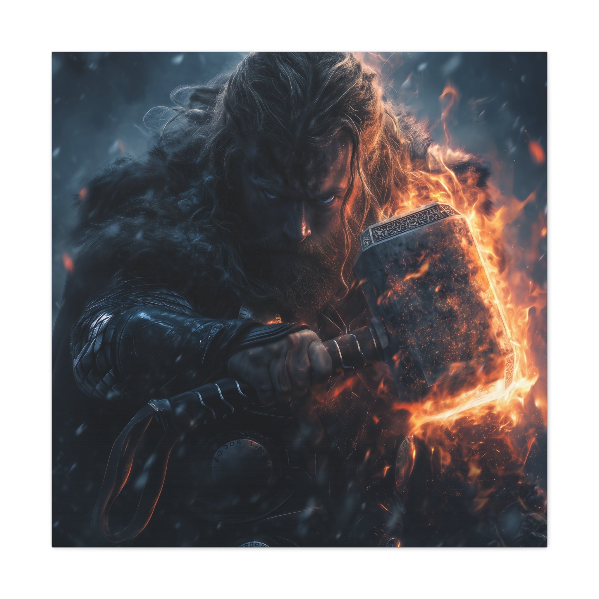 Norse God Thor Canvas Wall Decor