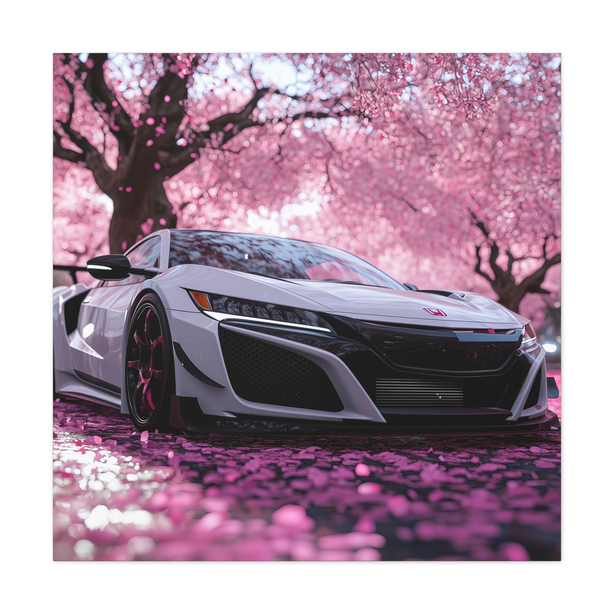Honda NSX Type R in a Pink Cherry Blossom Field