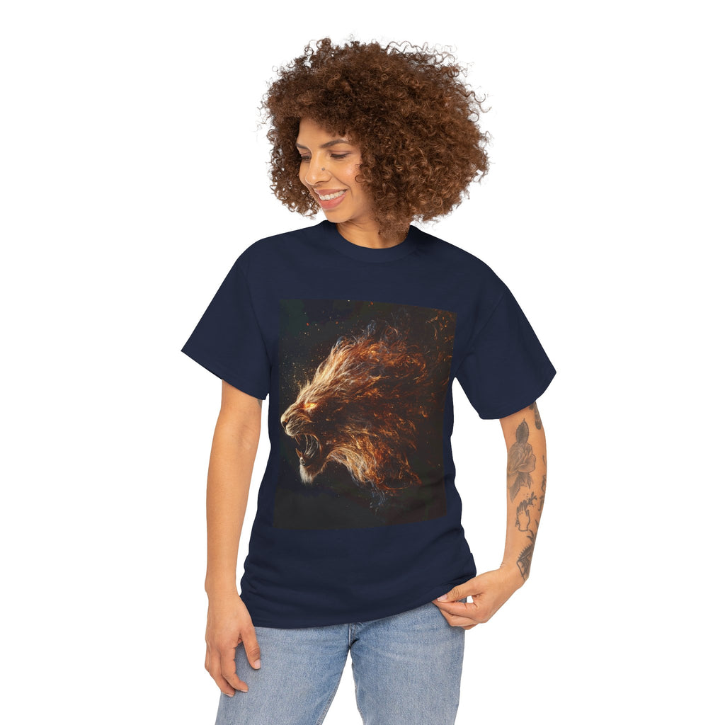 Majestic Fire Lion Graphic Tee
