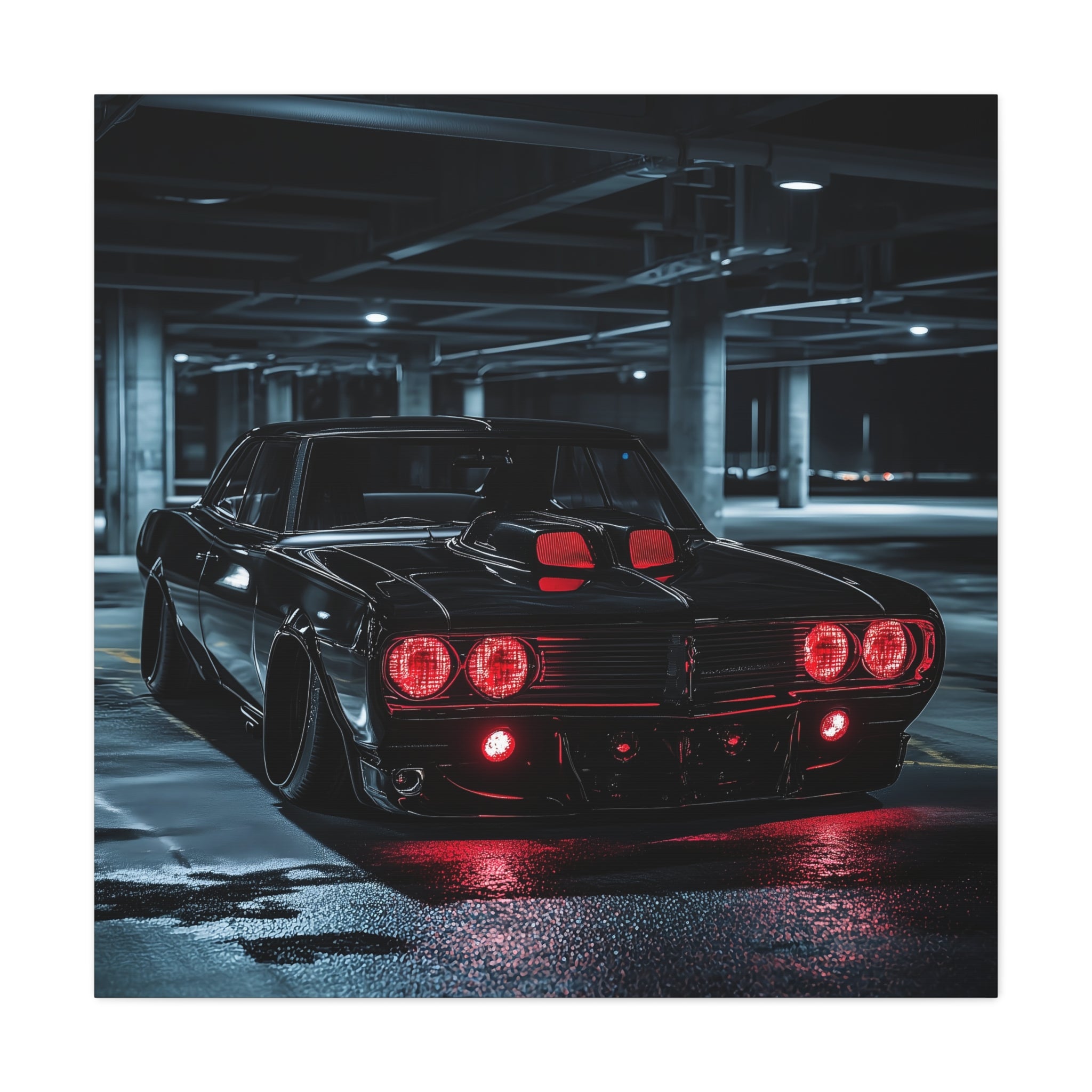 Muscle Car - 1964 Pontiac GTO with Red Neon Lights