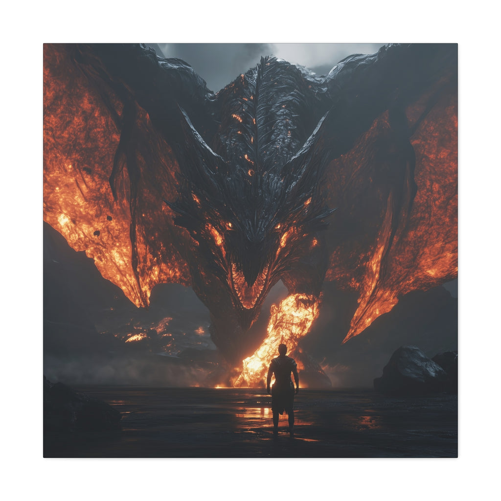Epic Dragon Canvas Wall Art - Boss Battle
