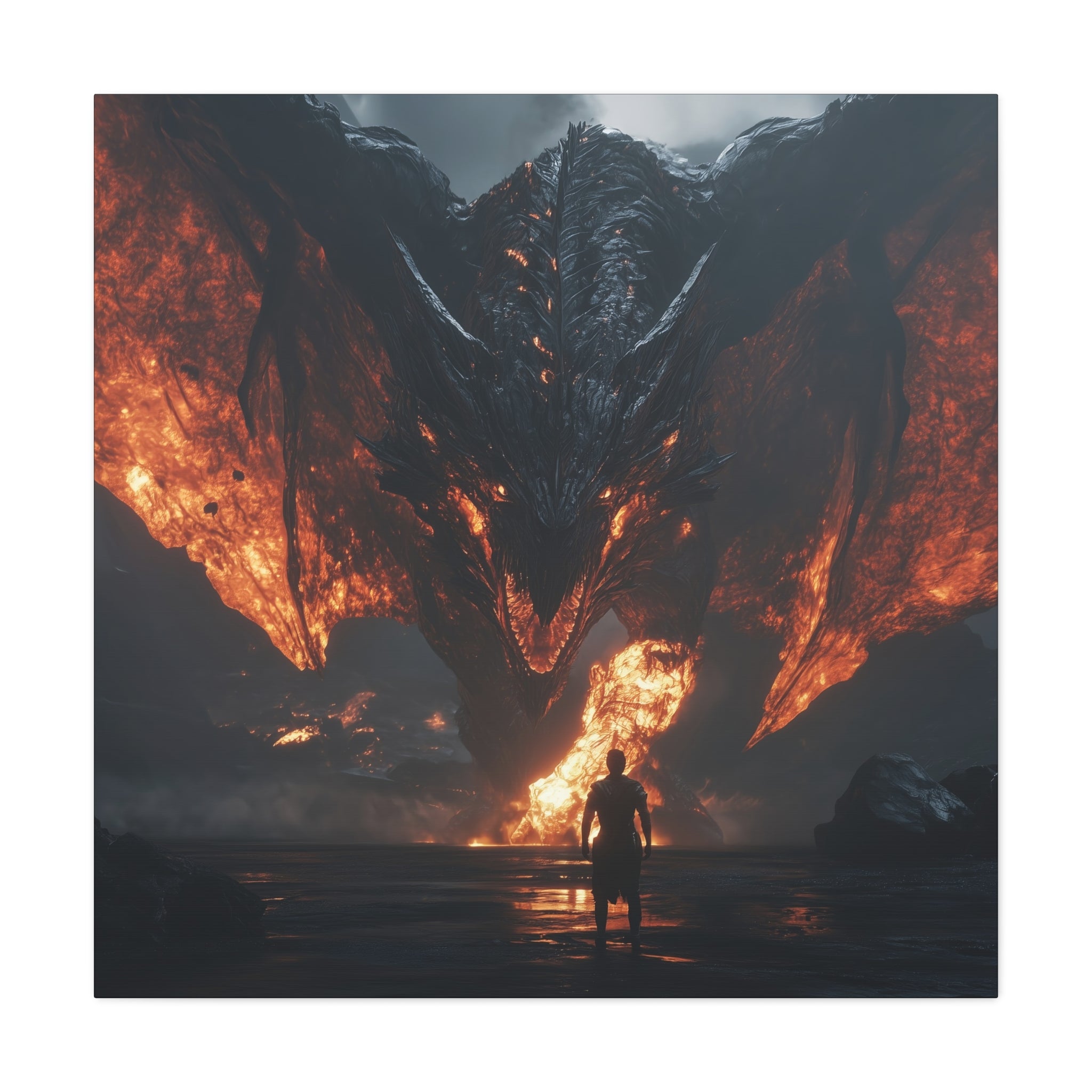 Epic Dragon Canvas Wall Art - Boss Battle