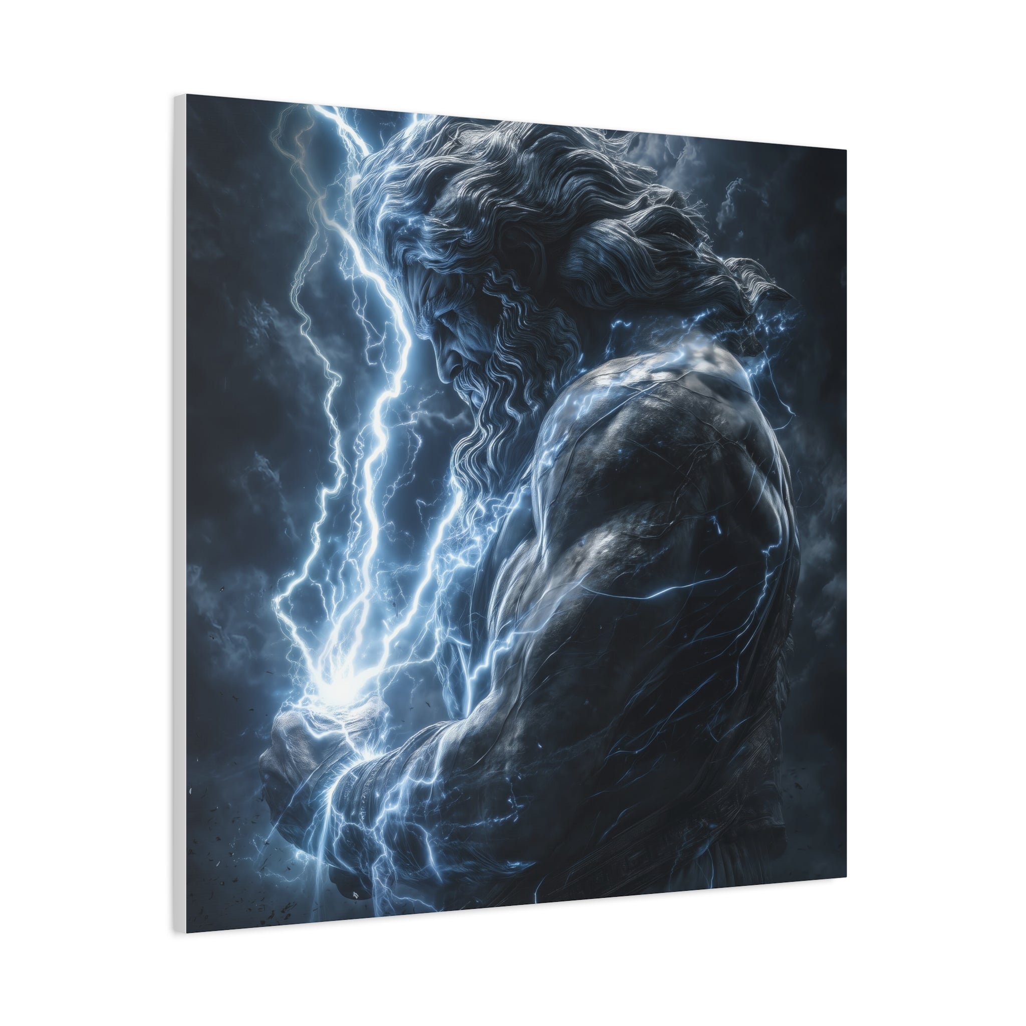 Zeus Lightning Matte Canvas Wall Art