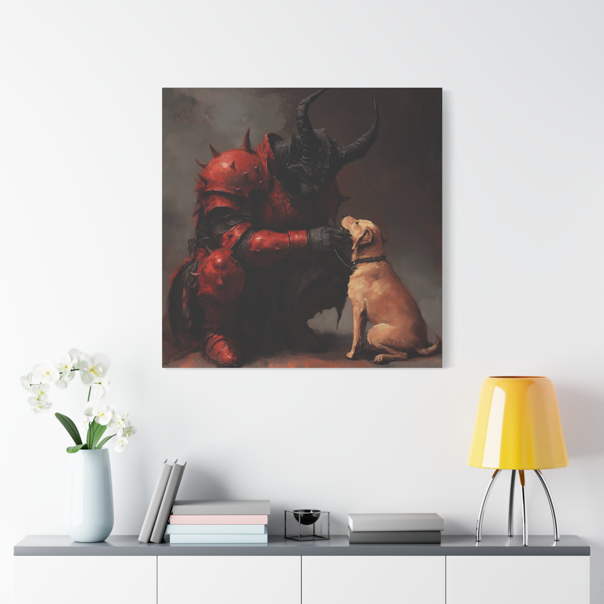 Epic Bond Canvas Wall Art - Demon & Dog Design