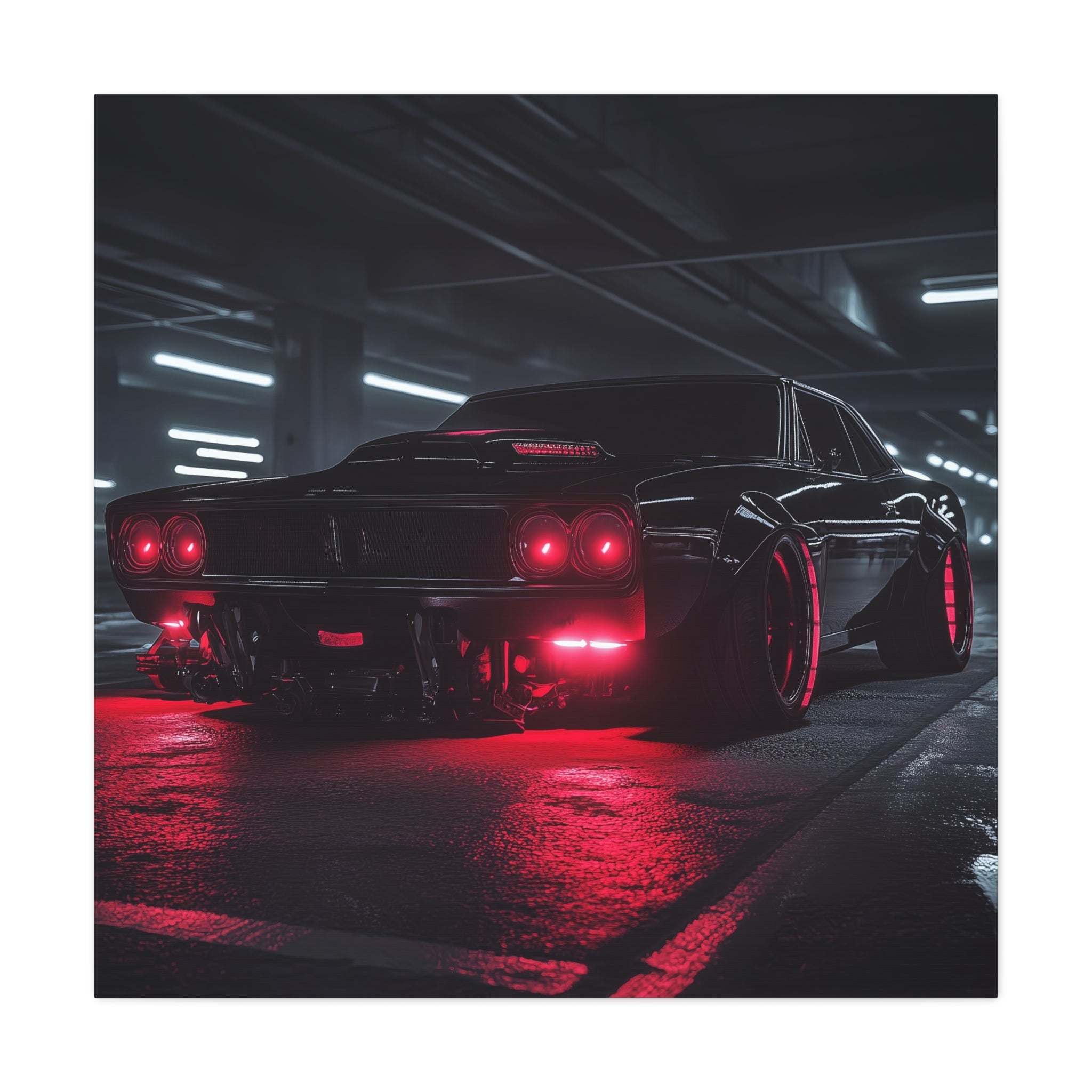 1964 Pontiac GTO with Red Neon Lights