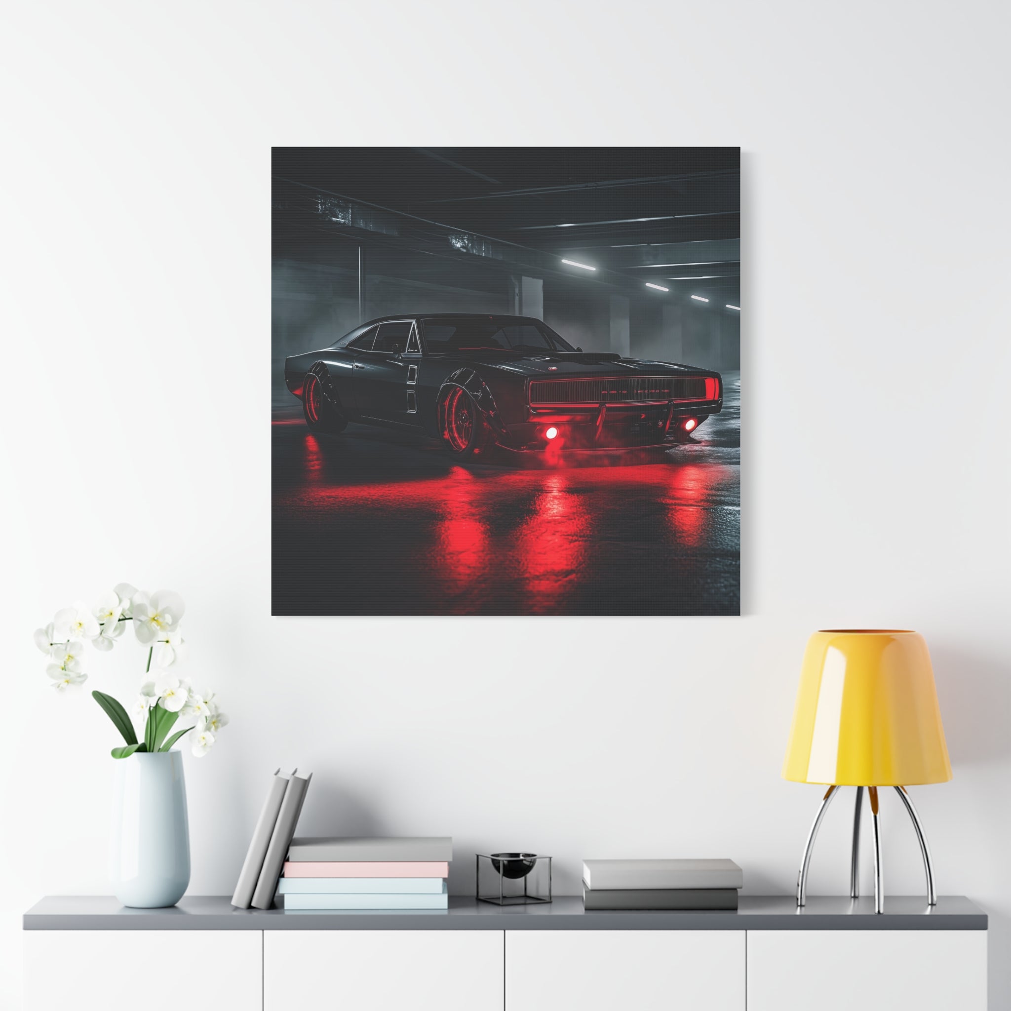 1969 Dodge Charger RT 426 Hemi In Black With Red Lights
