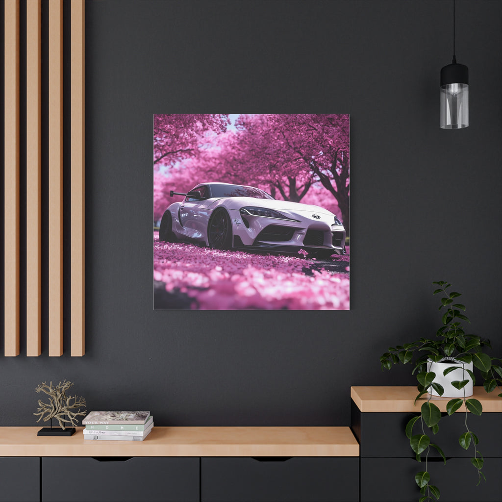 Toyota Supra in Cherry Blossom Field