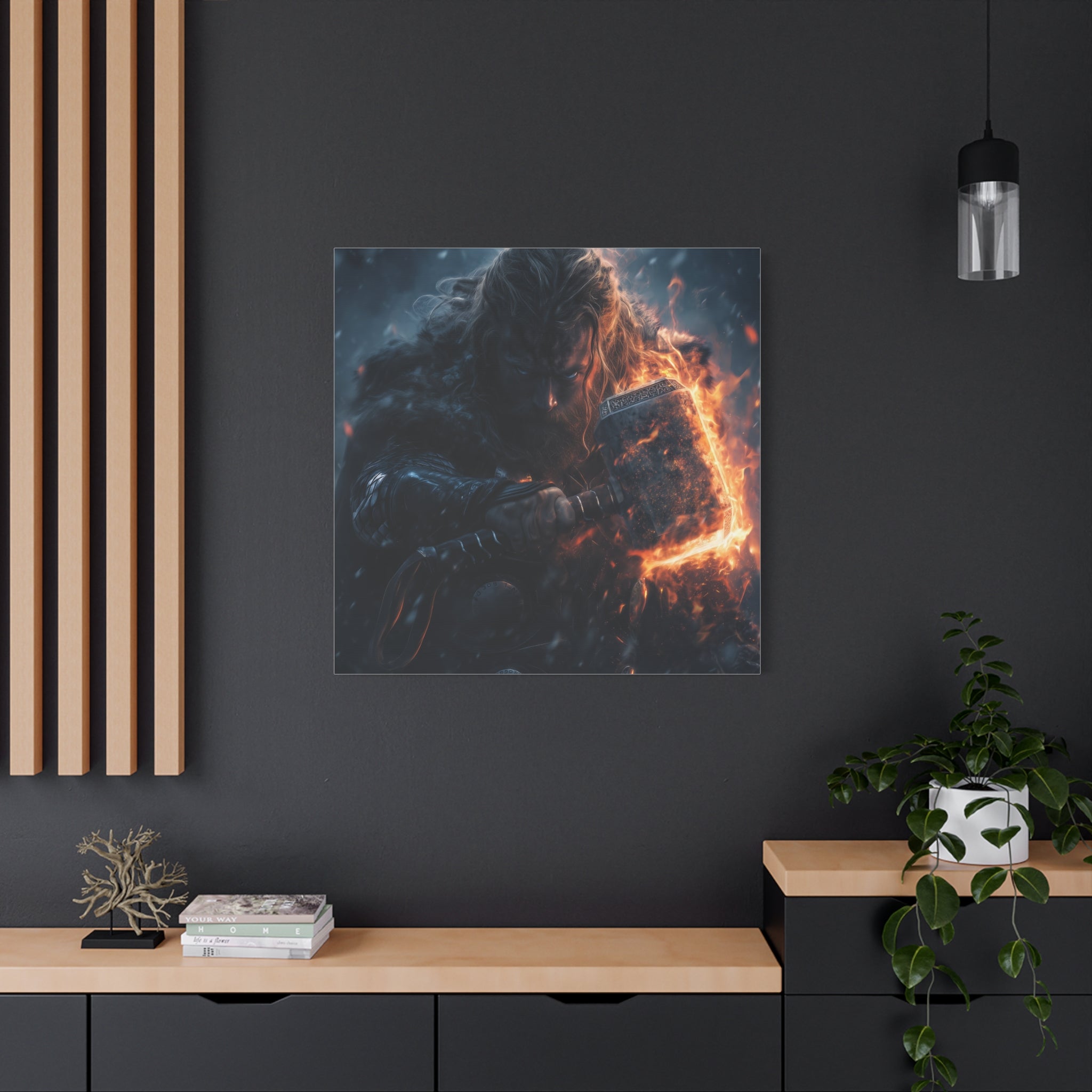 Norse God Thor Canvas Wall Decor
