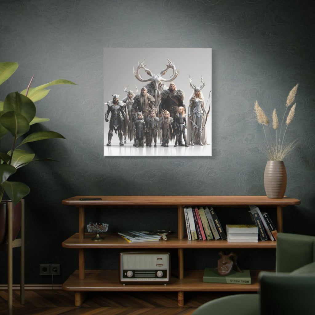 Fantasy Art Matte Canvas - Odin And Family