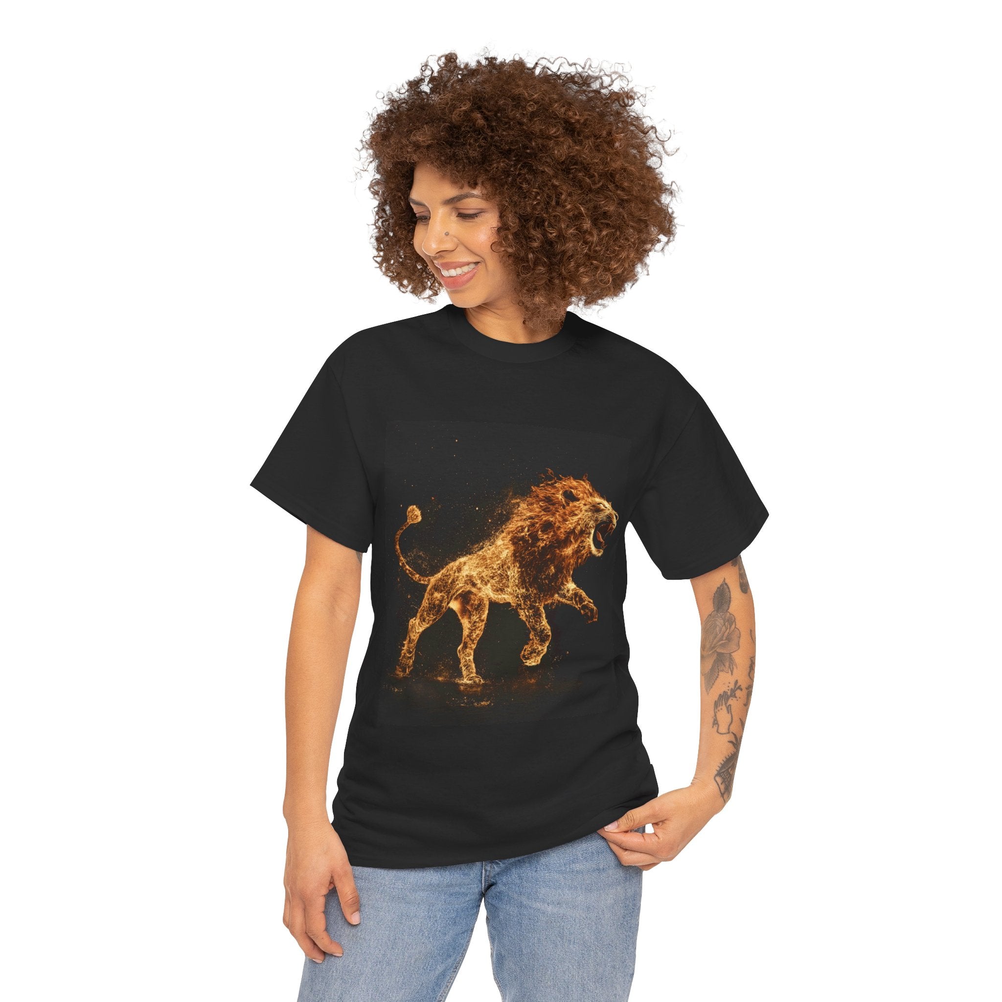 Fiery Lion Unisex Heavy Cotton Tee
