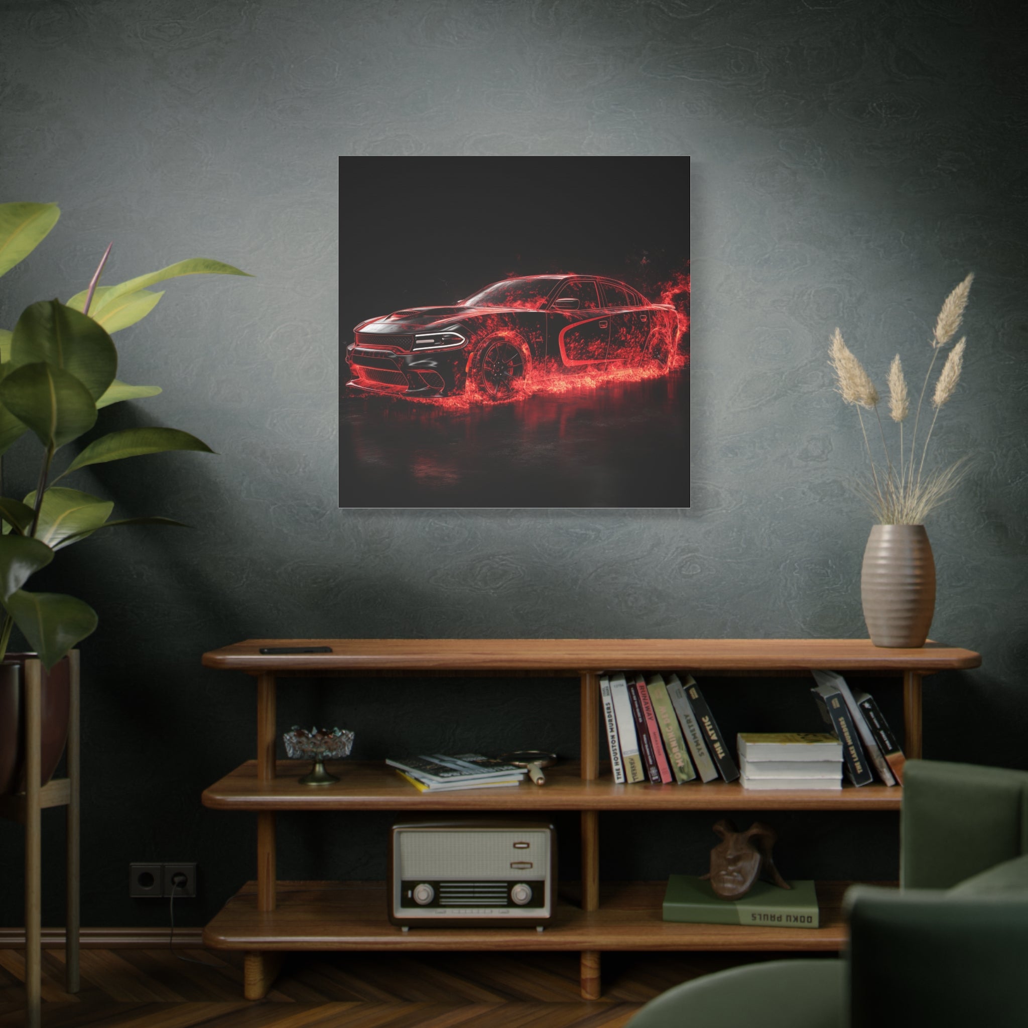 Dodge Charger SRT Hellcat in Lava Canvas Print