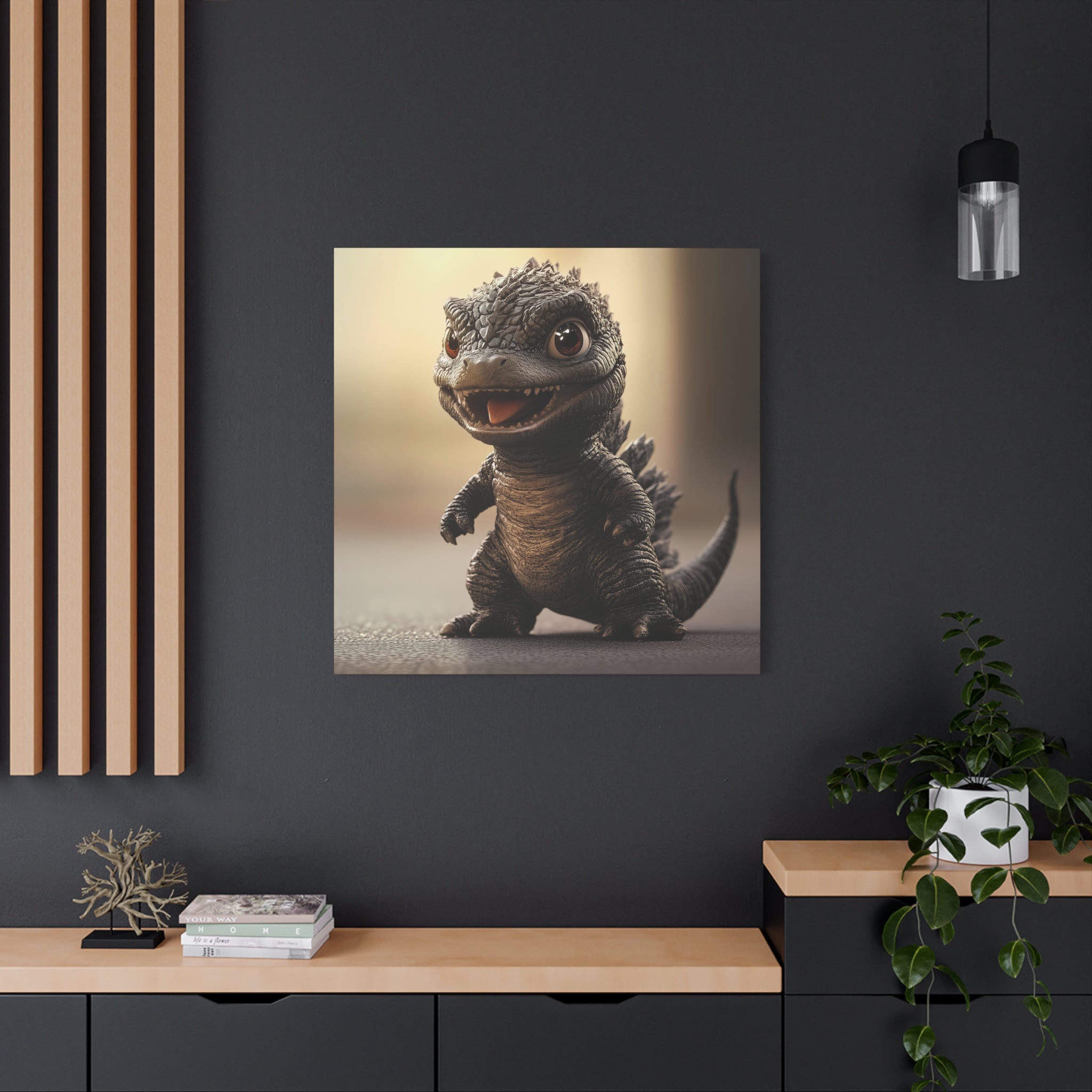 Baby Godzilla Canvas Print