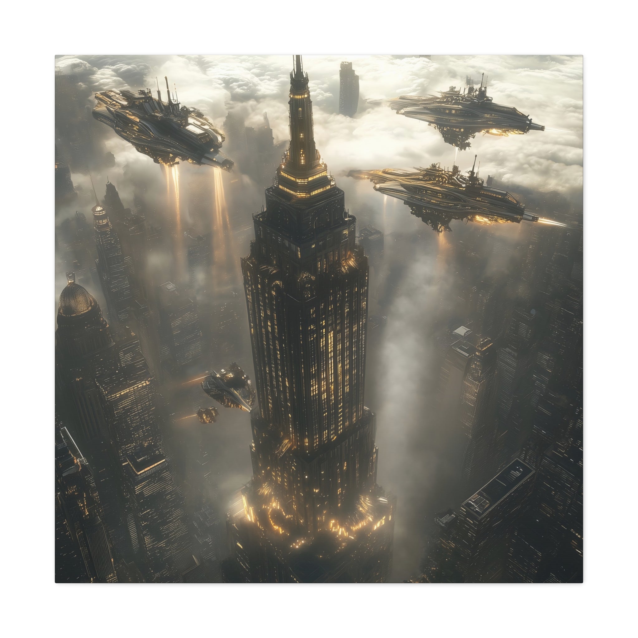 Cyberpunk Empire State Building