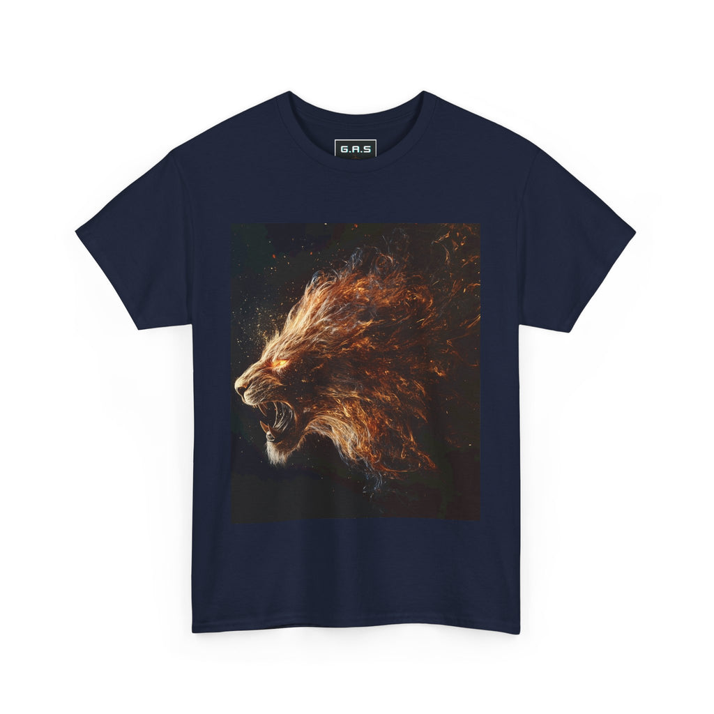 Majestic Fire Lion Graphic Tee