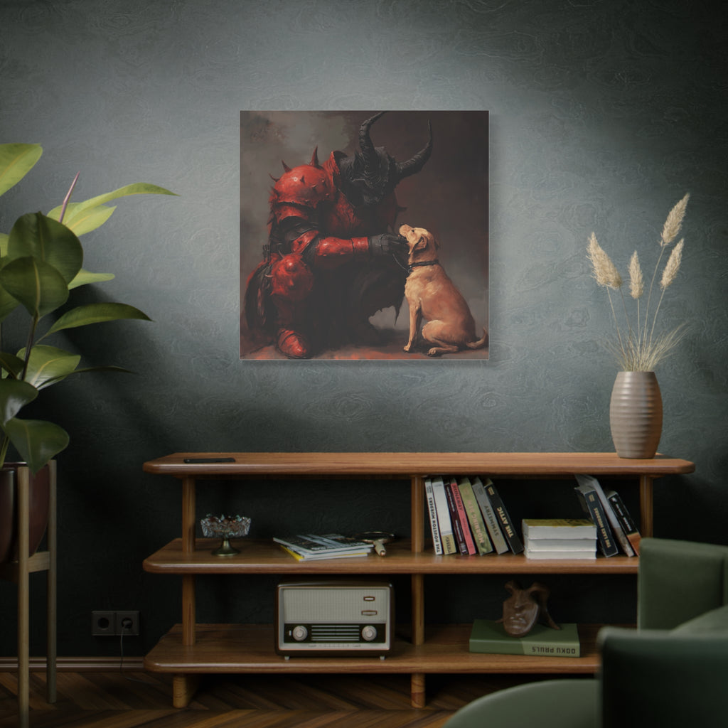 Epic Bond Canvas Wall Art - Demon & Dog Design