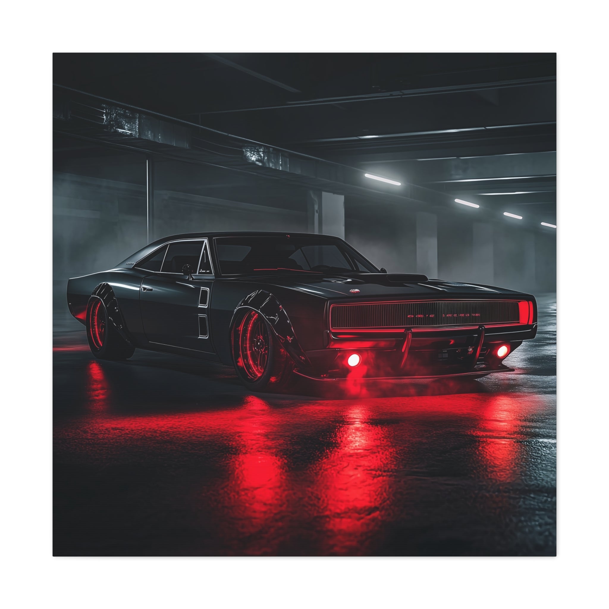 1969 Dodge Charger RT 426 Hemi In Black With Red Lights