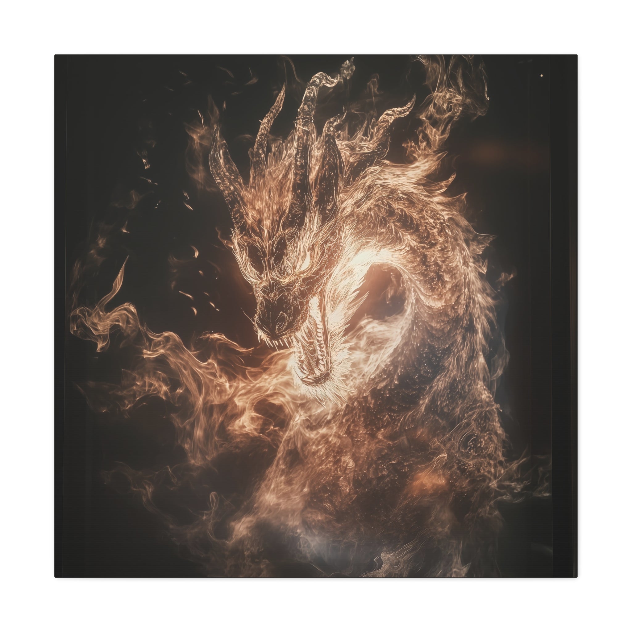 Fiery Mystical Dragon Wall Art