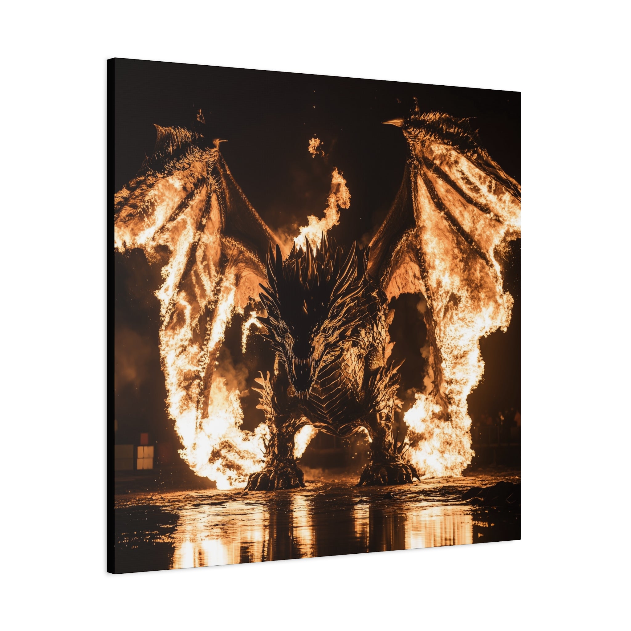 Fiery Dragon Canvas Art - Bold Wall Decor