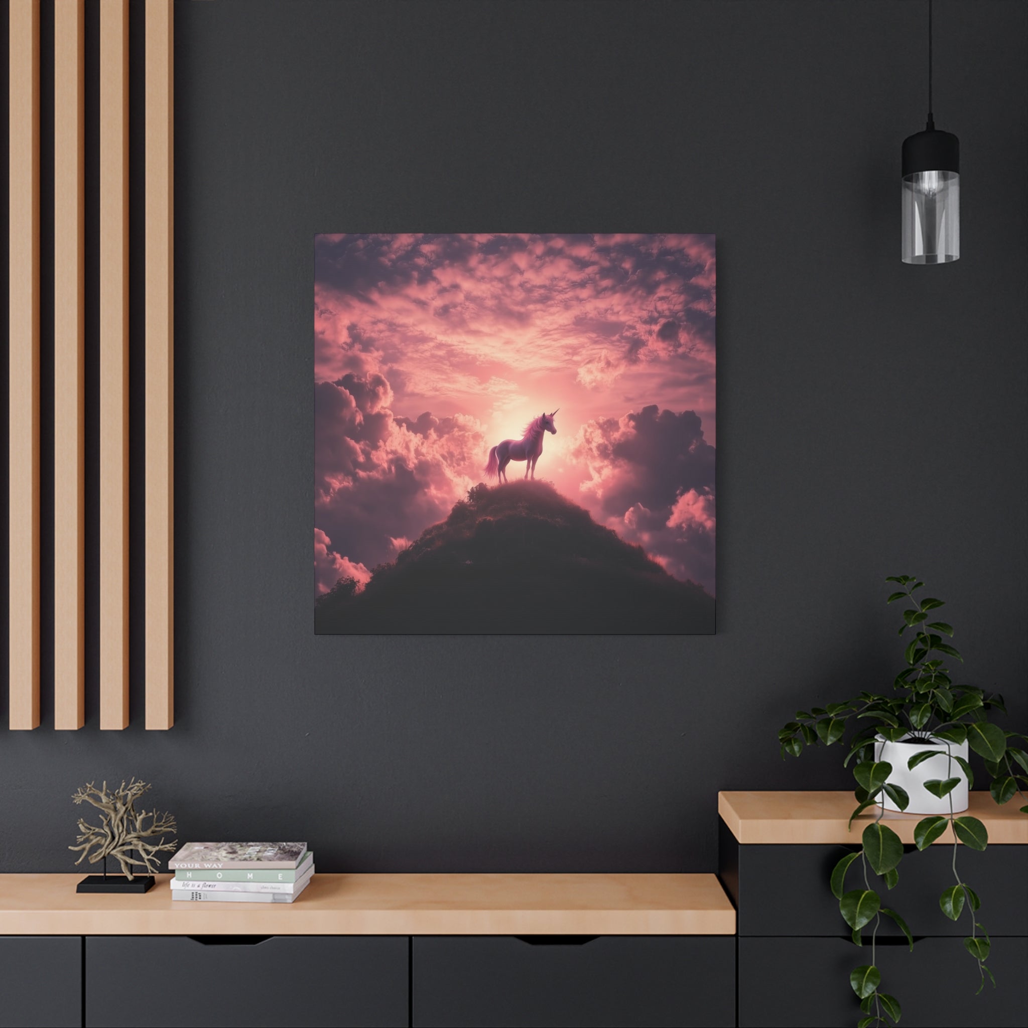 Magical Unicorn Canvas Art, Whimsical Wall Decor, Enchanted Home Accent, Fantasy Gift, Inspirational Decoration