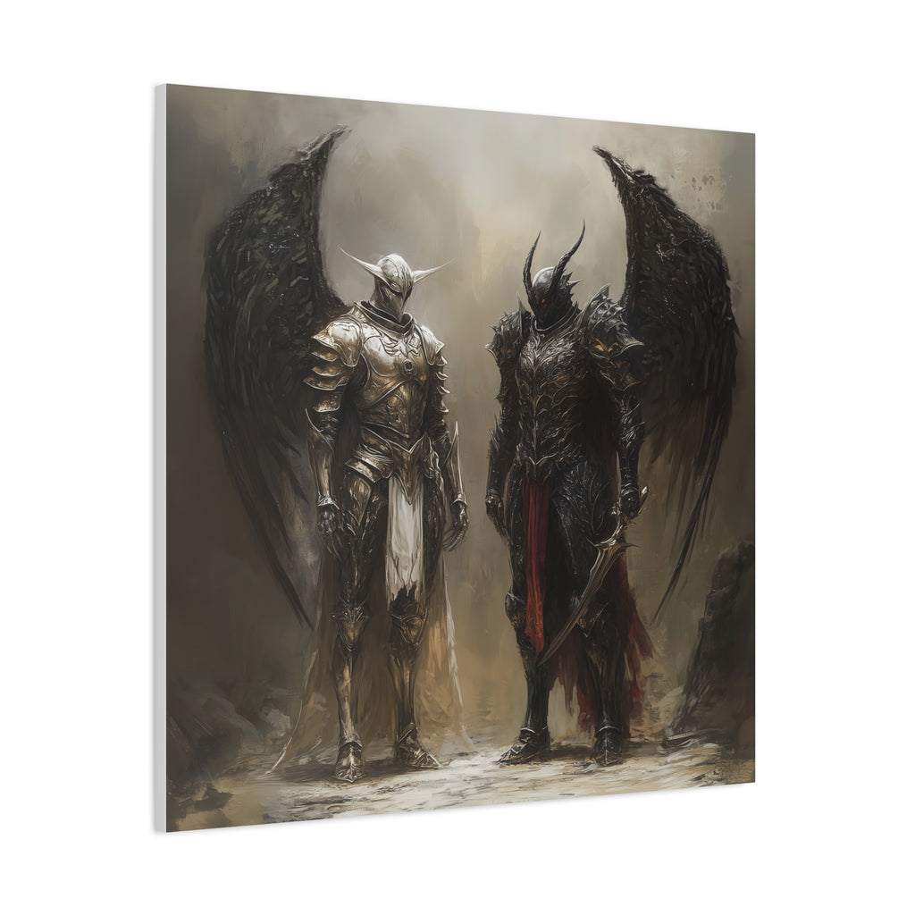 Epic Fantasy Wall Art Canvas - Stretched Matte Print of Winged Warriors