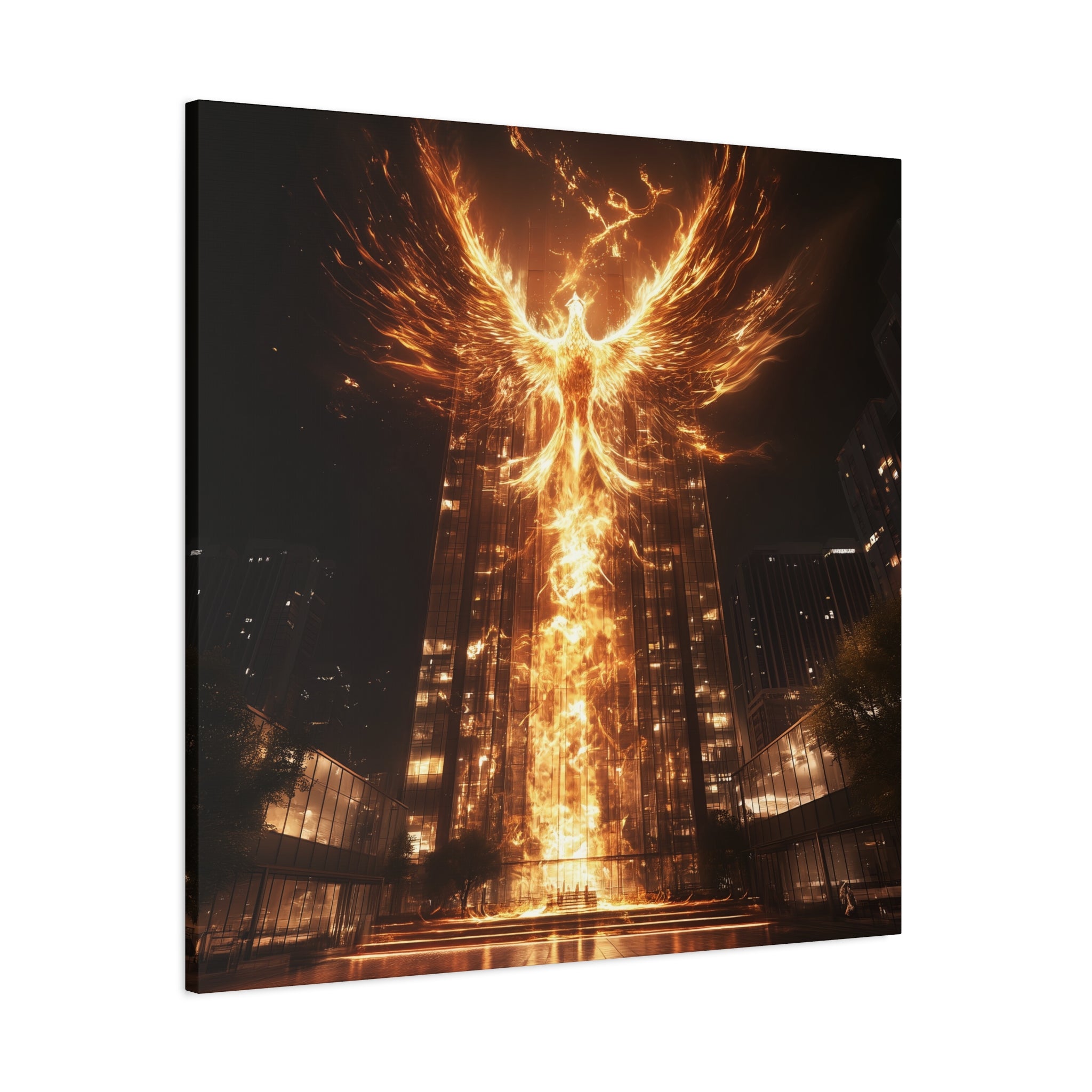 Phoenix Fire Canvas Wall Art, Inspirational Decor, Modern Home Decor, Art for Living Room, Unique Gift