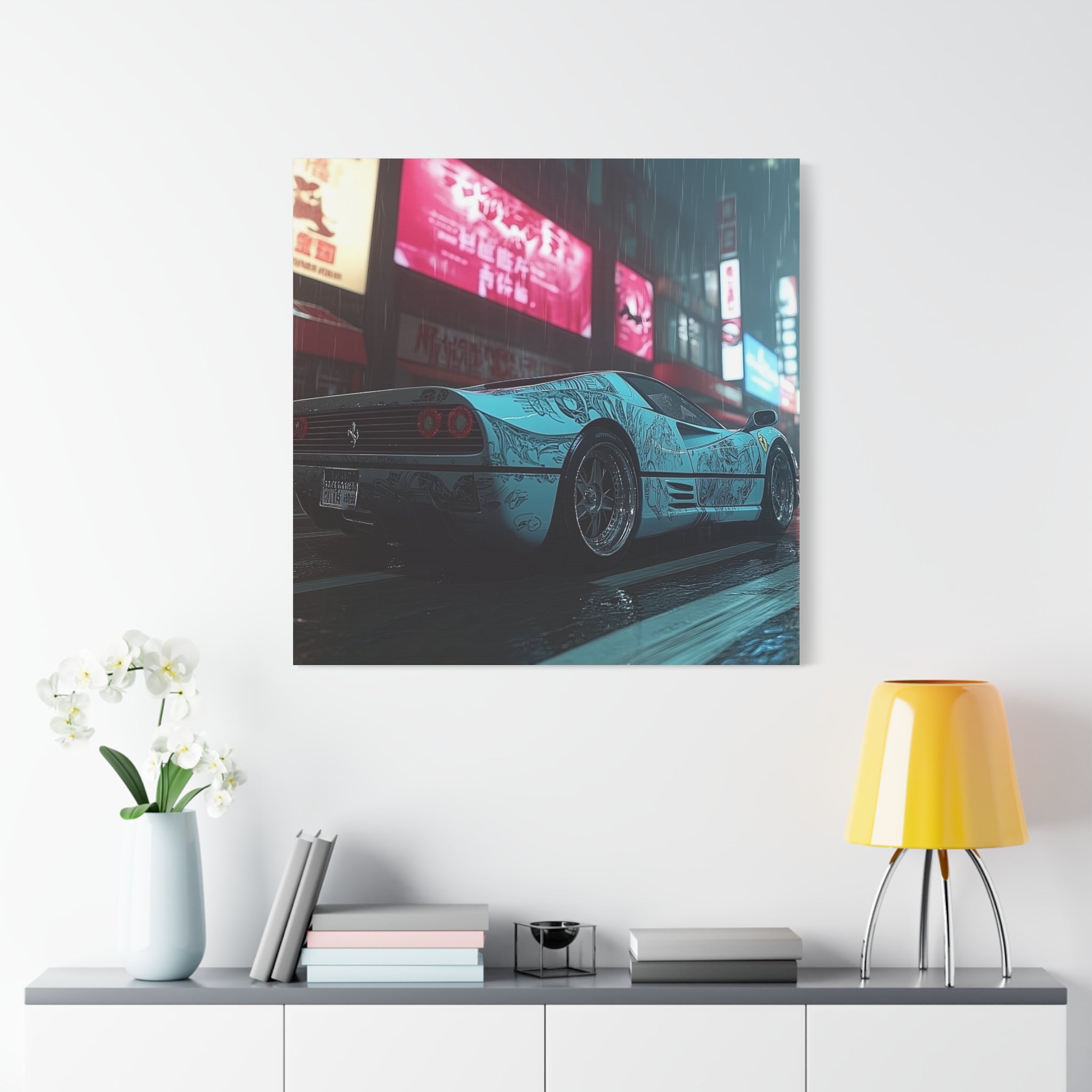 Ferrari F50 With Black On White Wrap - Stunning Matte Finish for Automotive Enthusiasts